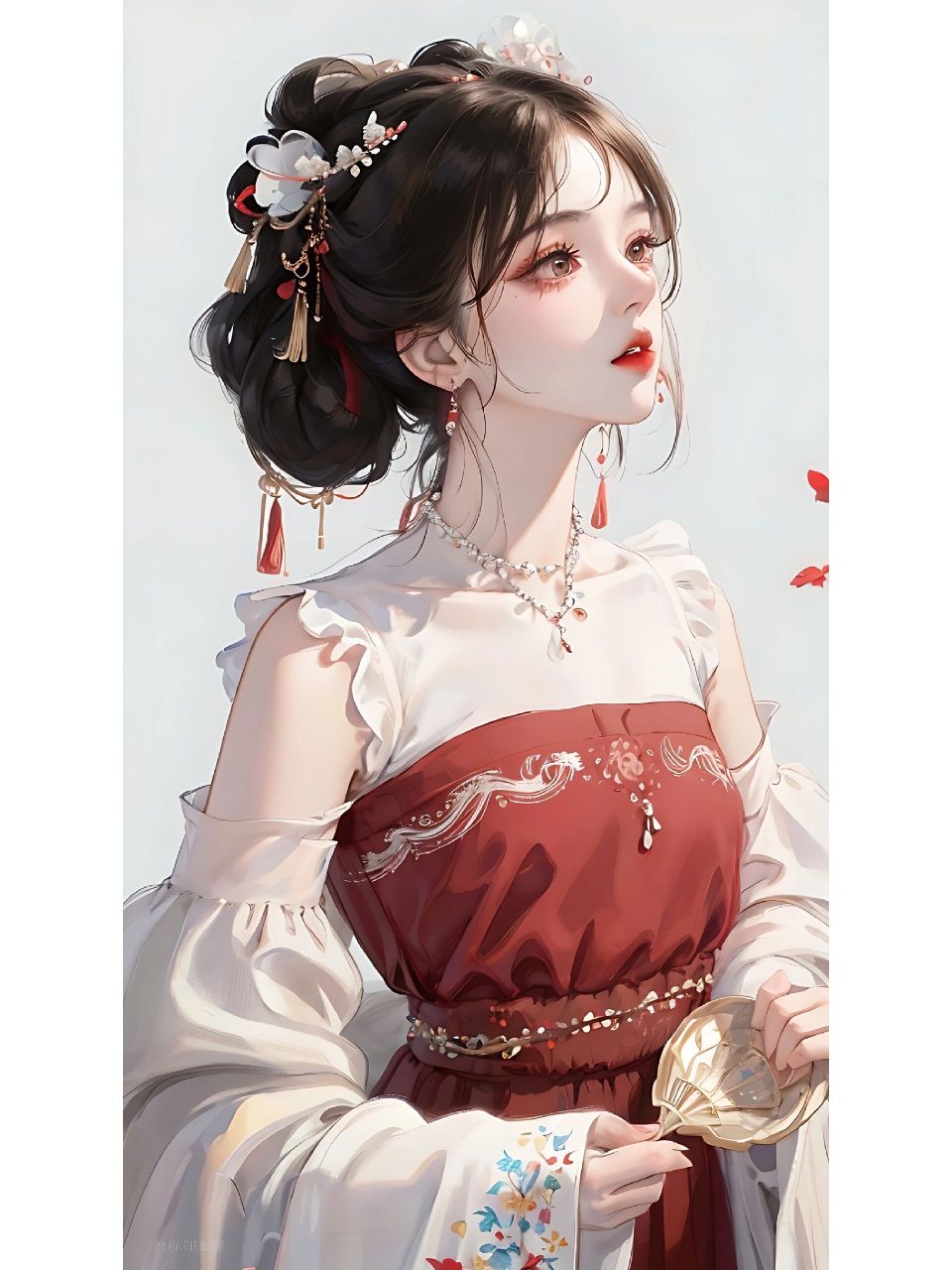 婀娜多姿‖古风红装‖ai美女头像 "有美一人,清扬婉兮.