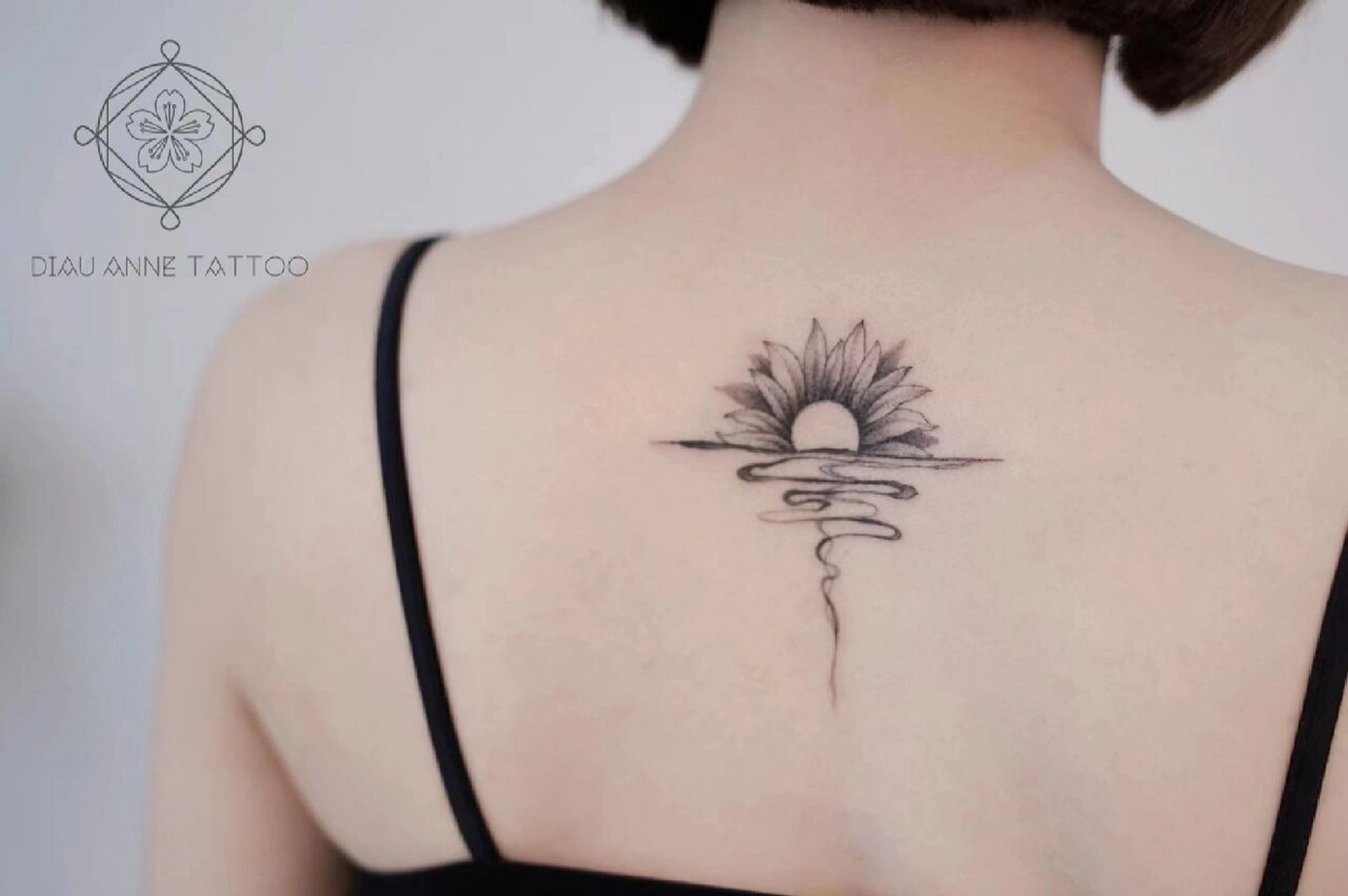 tattoo|向日葵纹身|日出纹身 小姐姐的第一个纹身