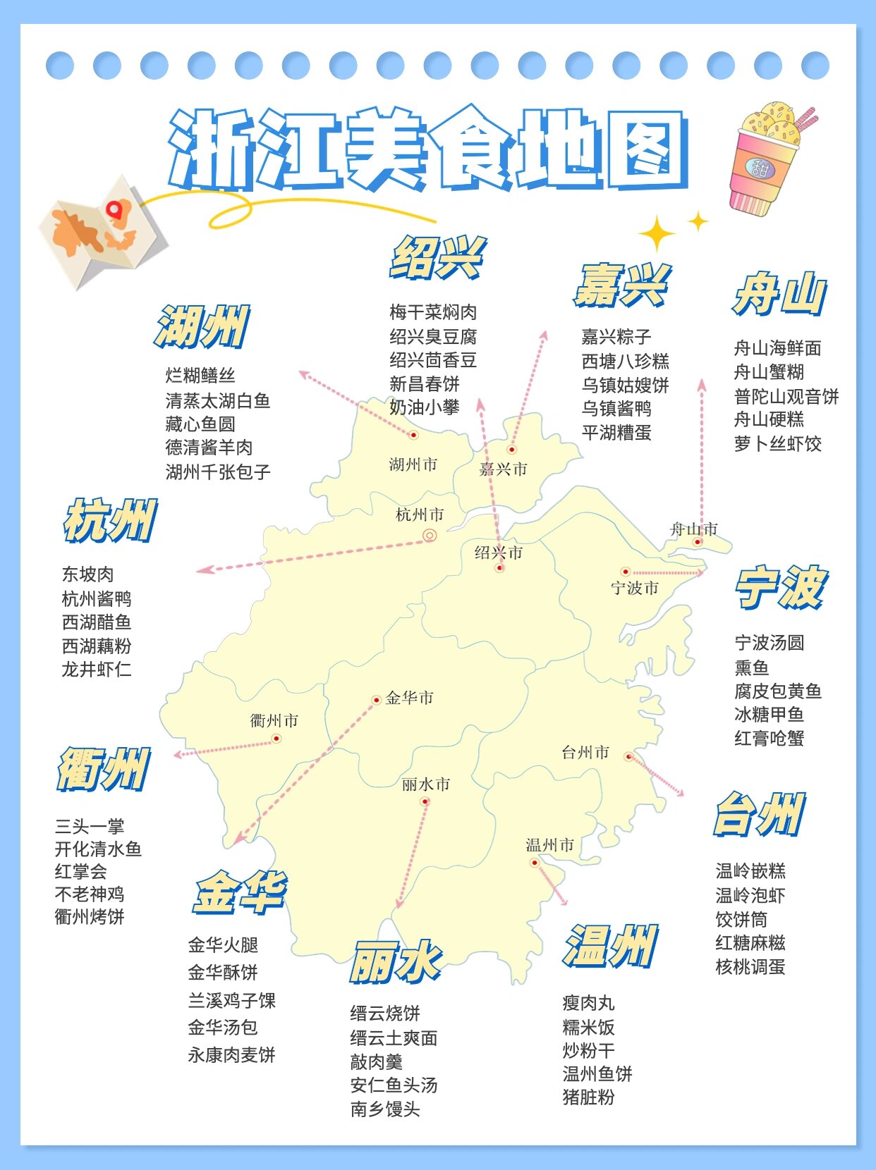 超全美食攻略6015详细的浙江美食地图90来啦～ 06小仙女们,又