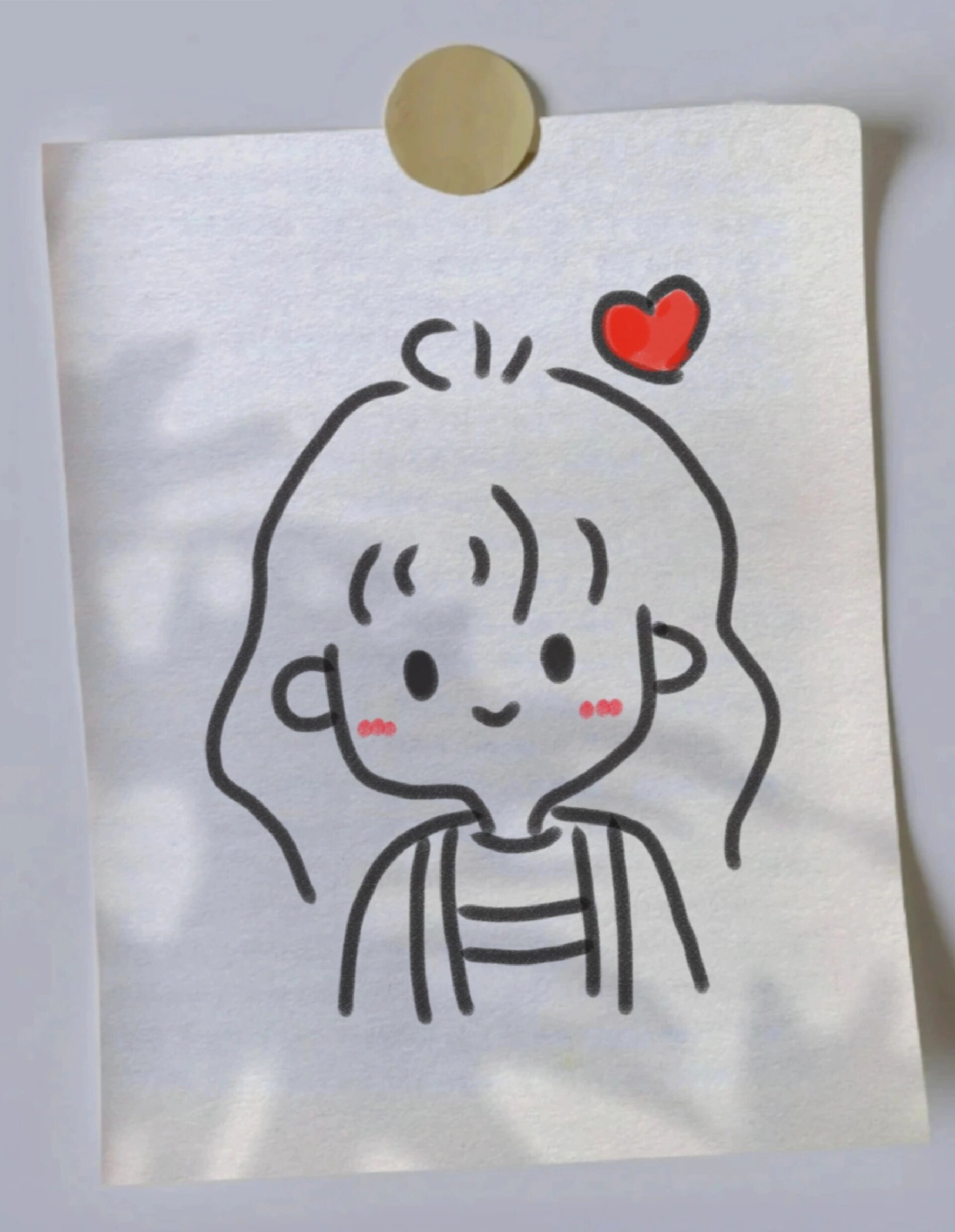 手残党简笔画附教程简单画个小女孩