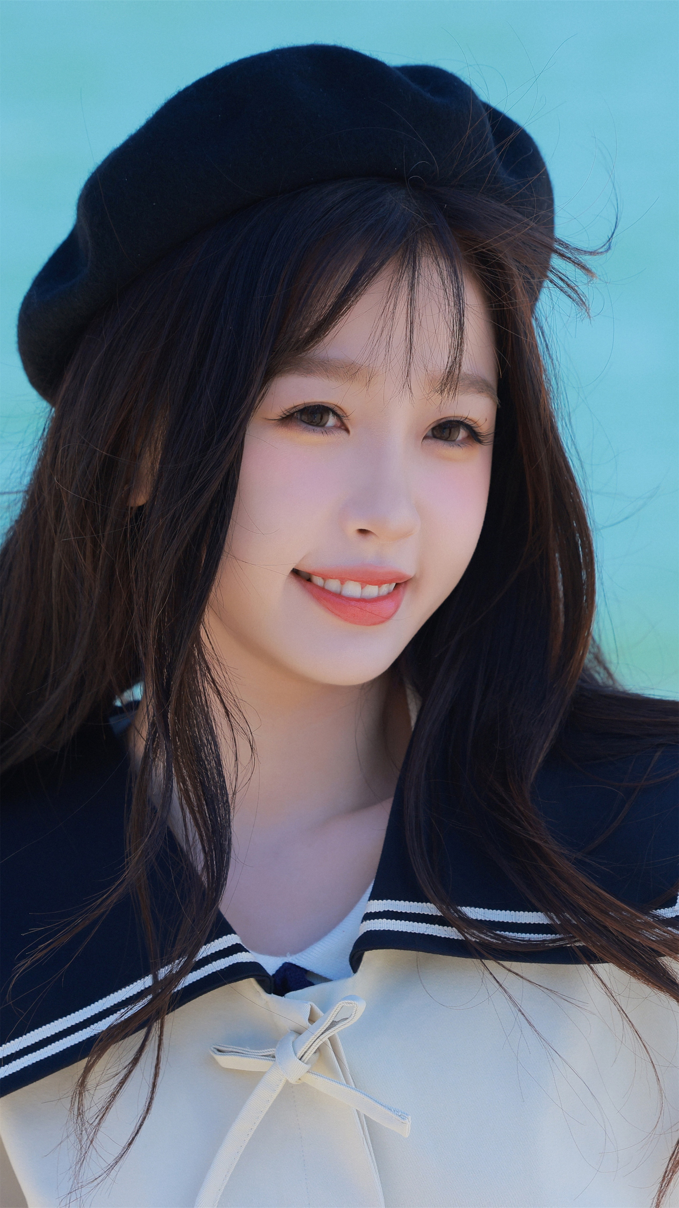 虞书欣夏日海边水手服