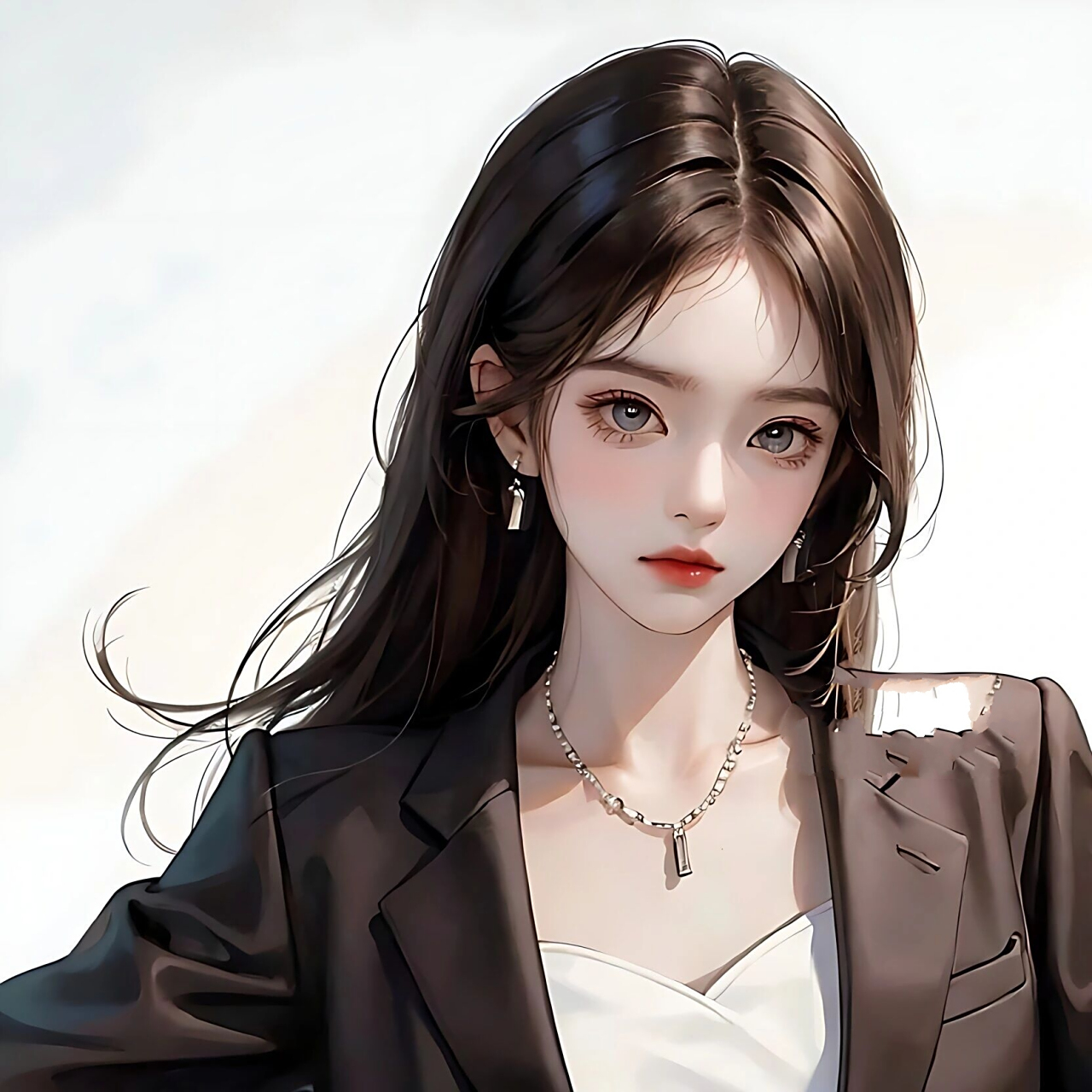 中式ol风系列高级气质打工人职场头像