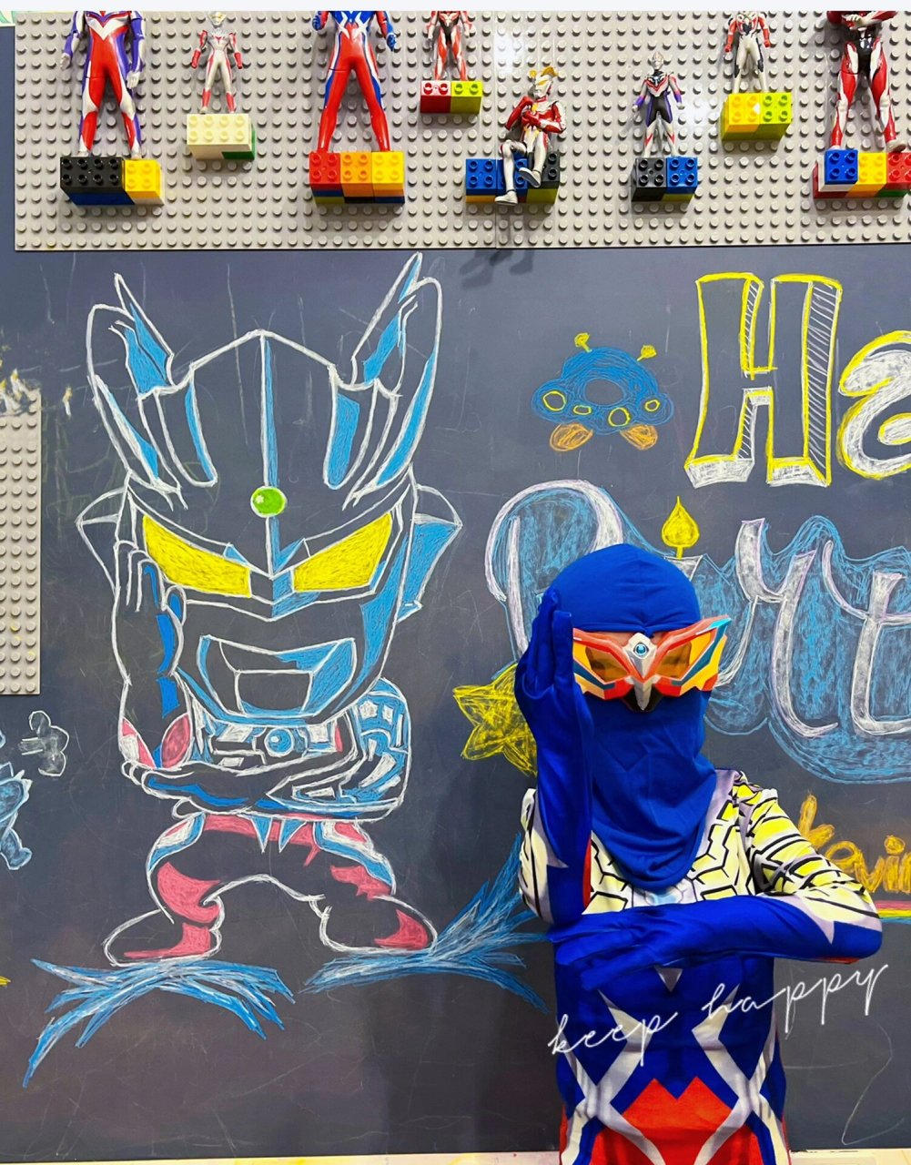 奥特曼生日黑板报 为周六生日趴做准备啦