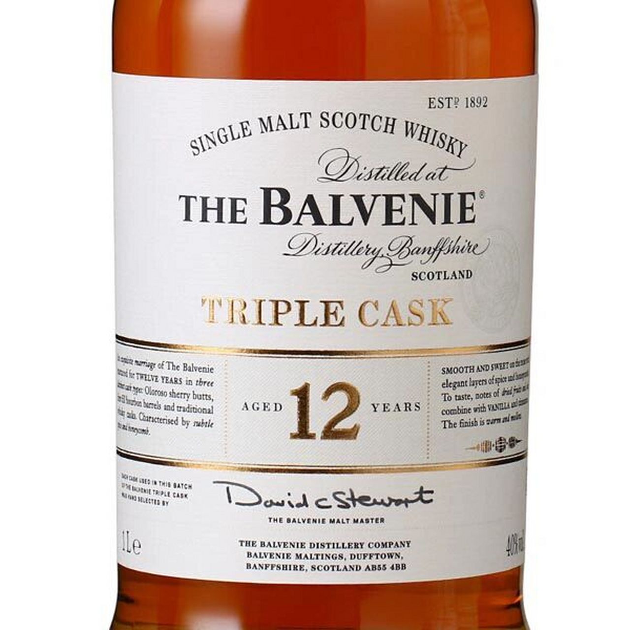 百富12年三桶单一麦芽苏格兰威士忌 the balvenie aged 12 years
