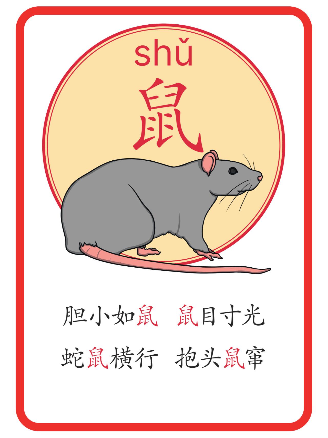 十二生肖动物成语海报 关于十二生肖对应的动物,每个生肖都有与之相关