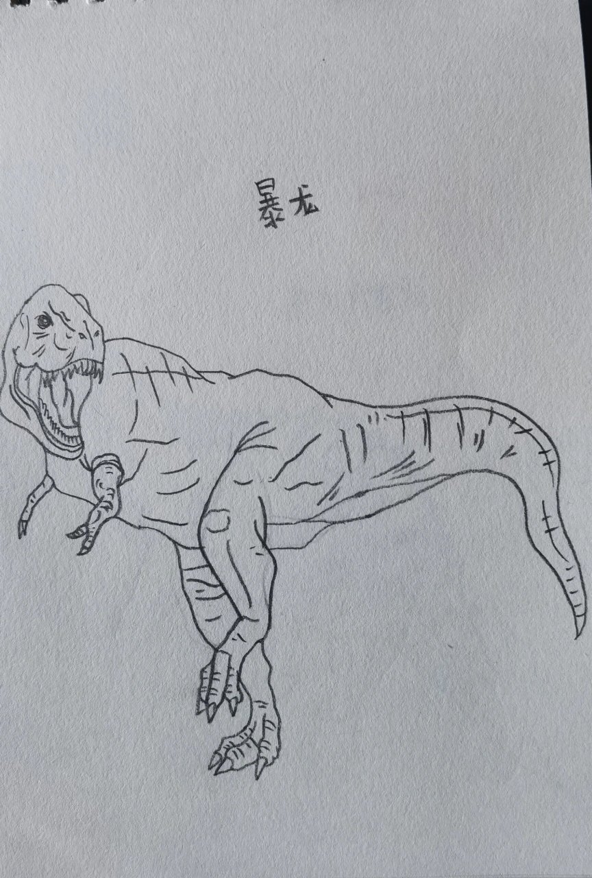 暴龙恐龙暑假挑战200个恐龙简笔画 暴龙(学名:tyrannosaurus)又名霸王