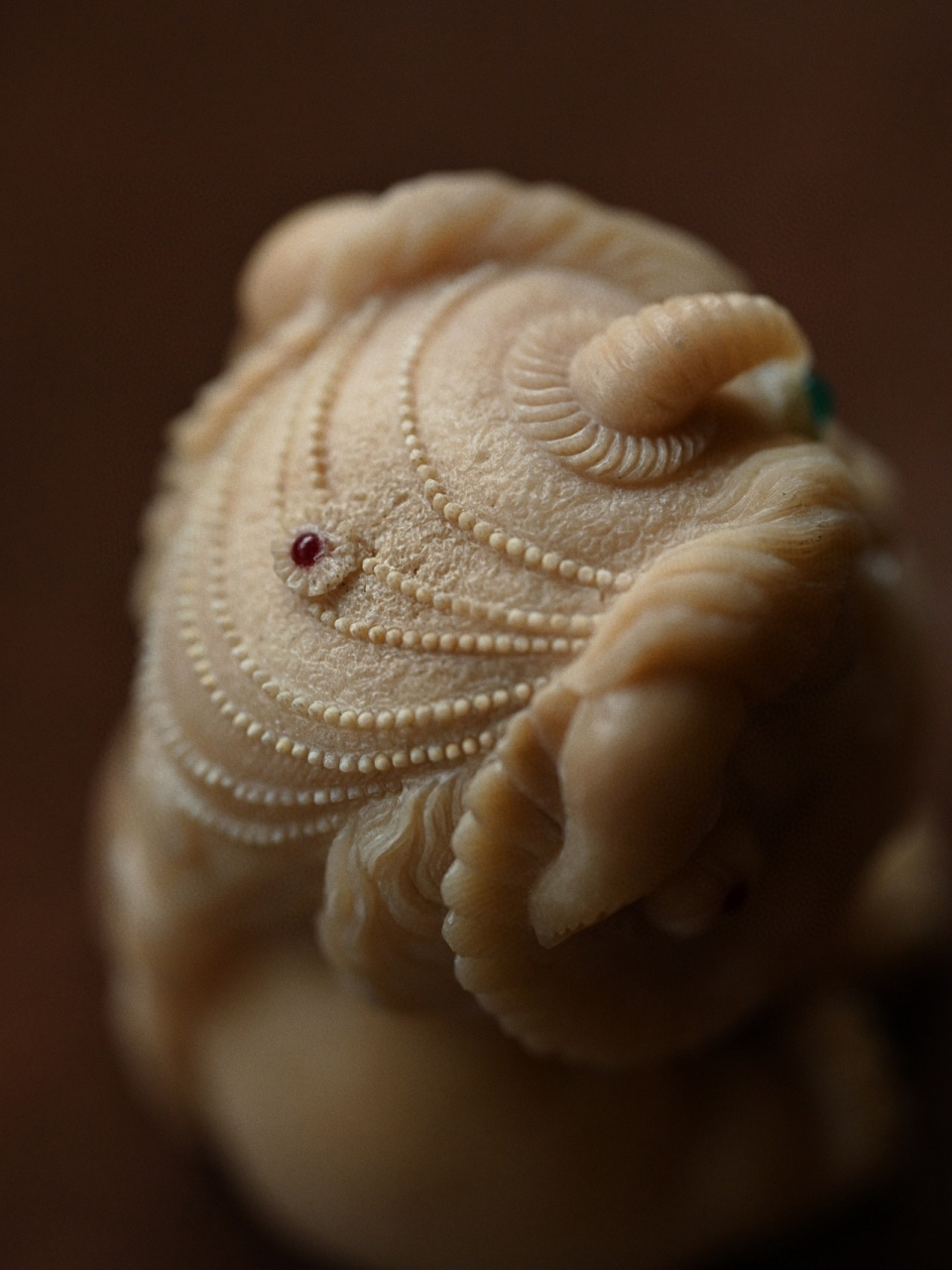 鹿角玉化料唐狮子#鹿角根付# #文玩# #茶宠