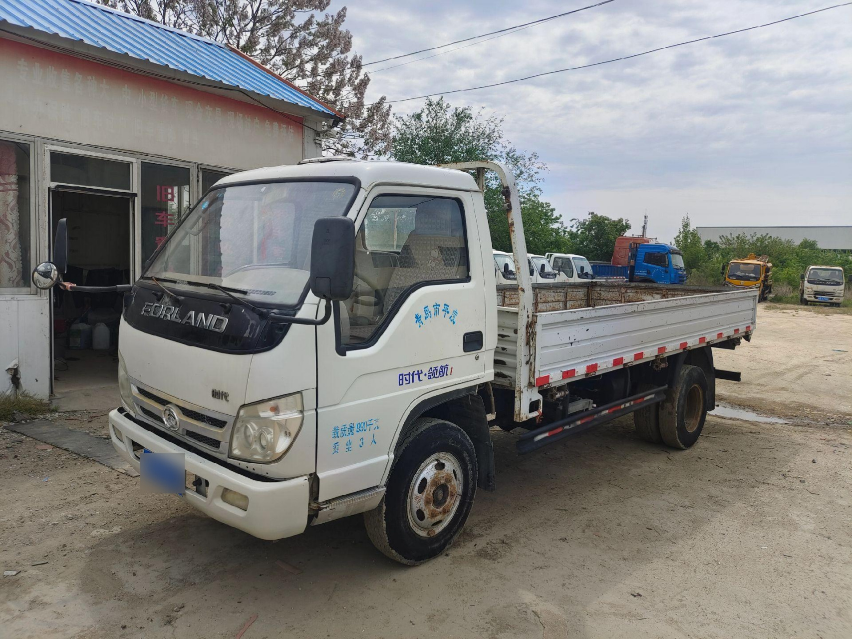 时代领航4米2平板朝柴4102发动机方向助力气刹双顶自卸