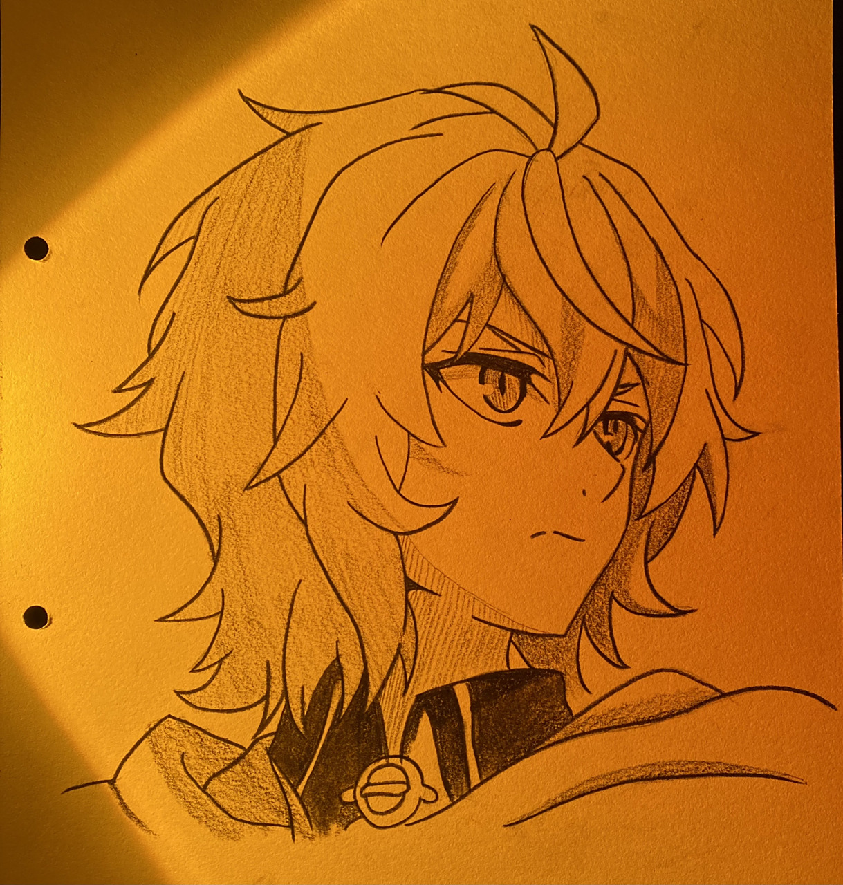 今天随便画一个米迦的简笔画吧