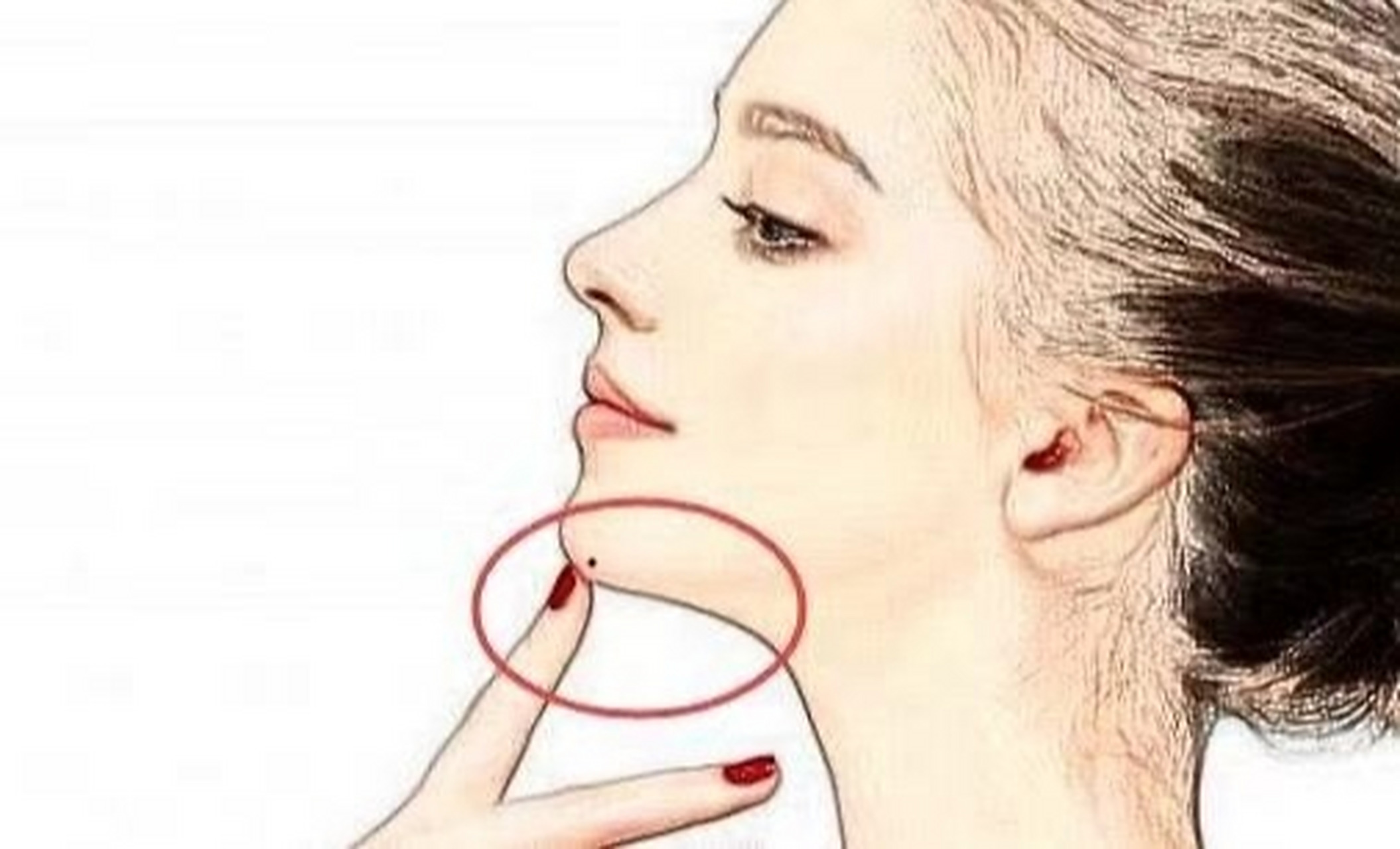 发大才的下巴痣 左下巴底下有痣 左下巴底下有痣,代表了富/贵/荣/华.