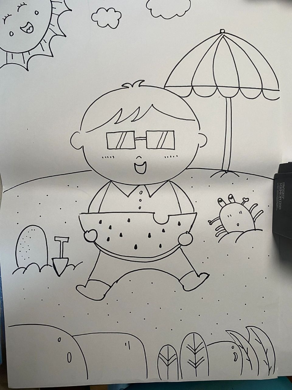 夏天主题清凉一夏简笔画 每天一张图