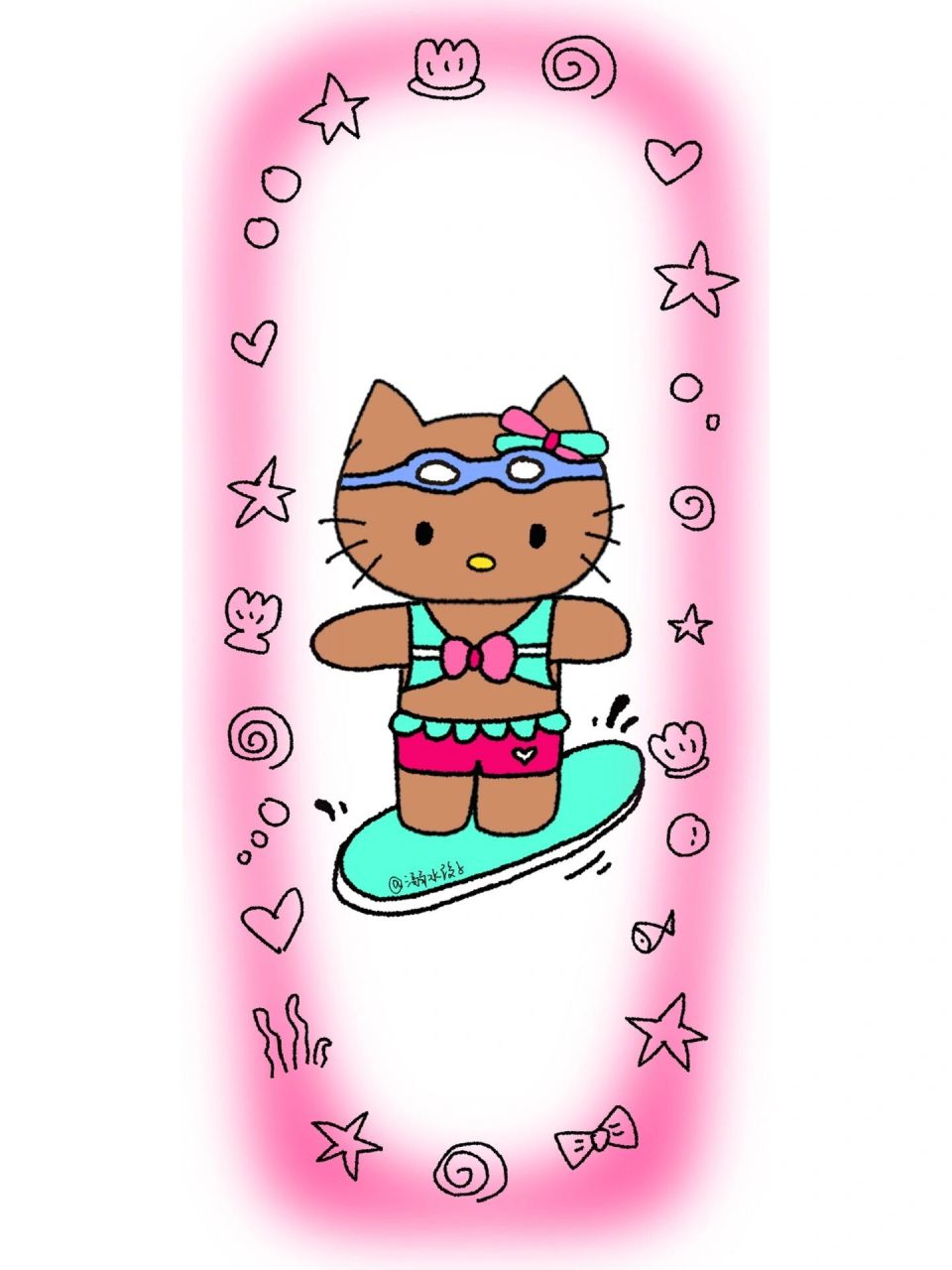 黑皮kitty|黑皮辣妹9469♀15 今天是冲浪版kitty 每张图wb都