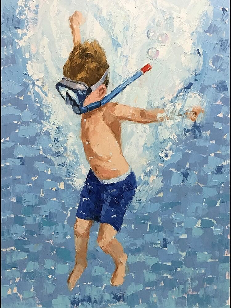 跳水 绘画参考 最近特别想去学习自由潜,夏天必须玩水09