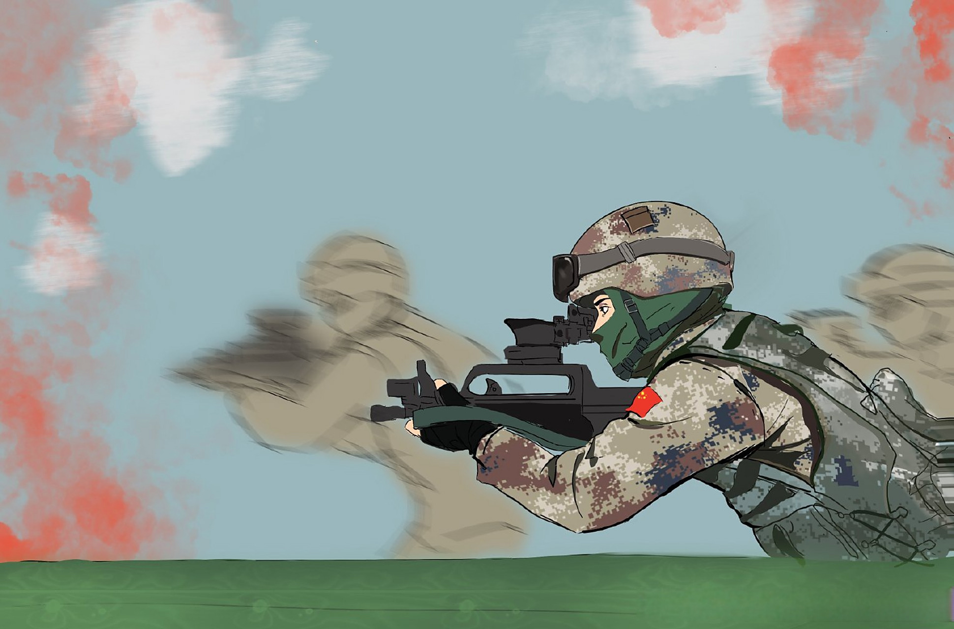 下面让我们通过这组漫画来感受雪域高原上的练兵热潮浓厚氛