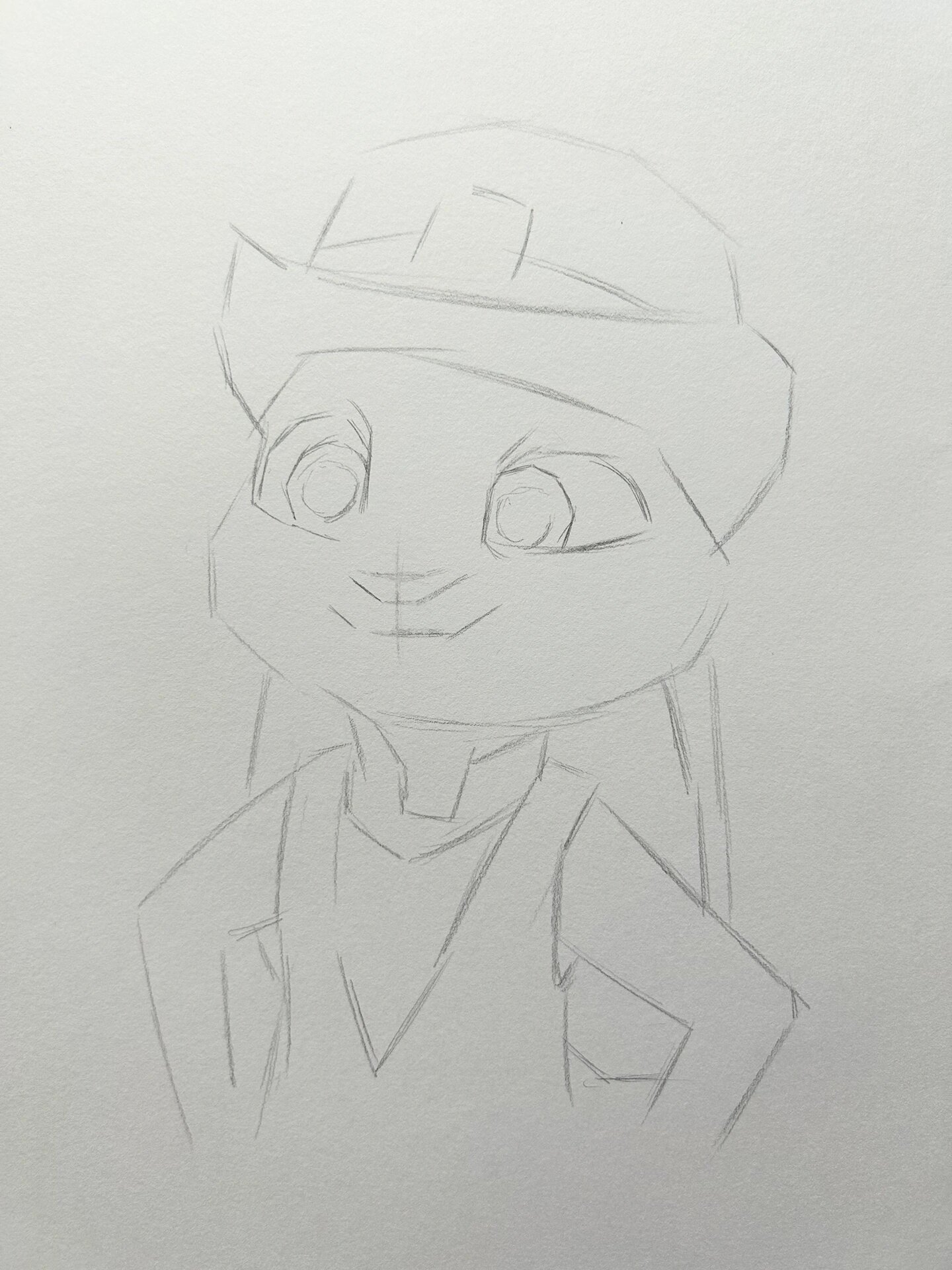 趣味素描 朱迪兔子警官 绘画步骤图 不一样的素描动物9294 用的