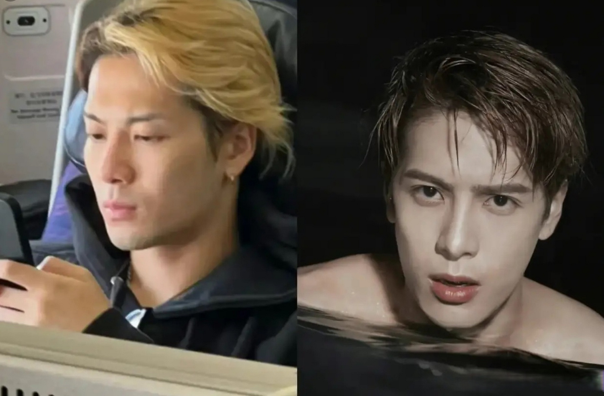 王嘉尔素颜与妆容对比,差别还是蛮大的!素颜加黄发更显精神小伙风格!