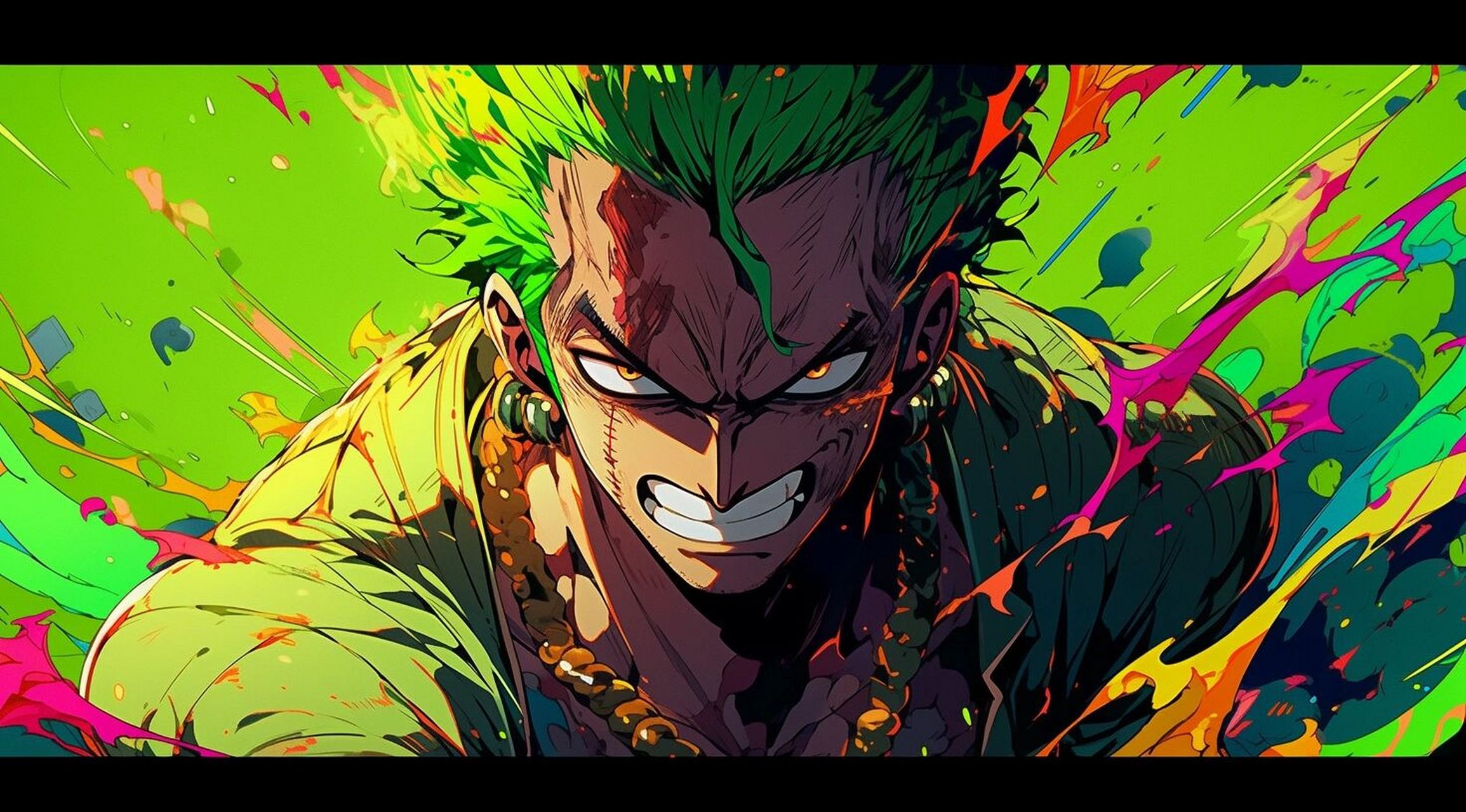 ipad壁纸|你无法拒绝的颜色|索隆 索大yyds one piece 人的梦想是不会