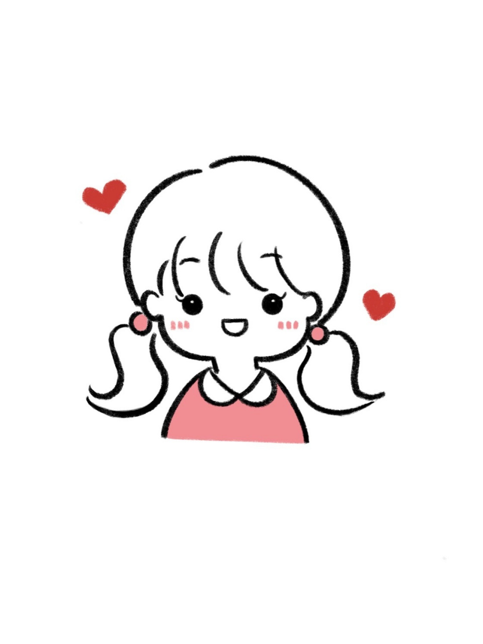 手残党学简笔画附教程7315可爱女生头像 手残党每天学简笔画附