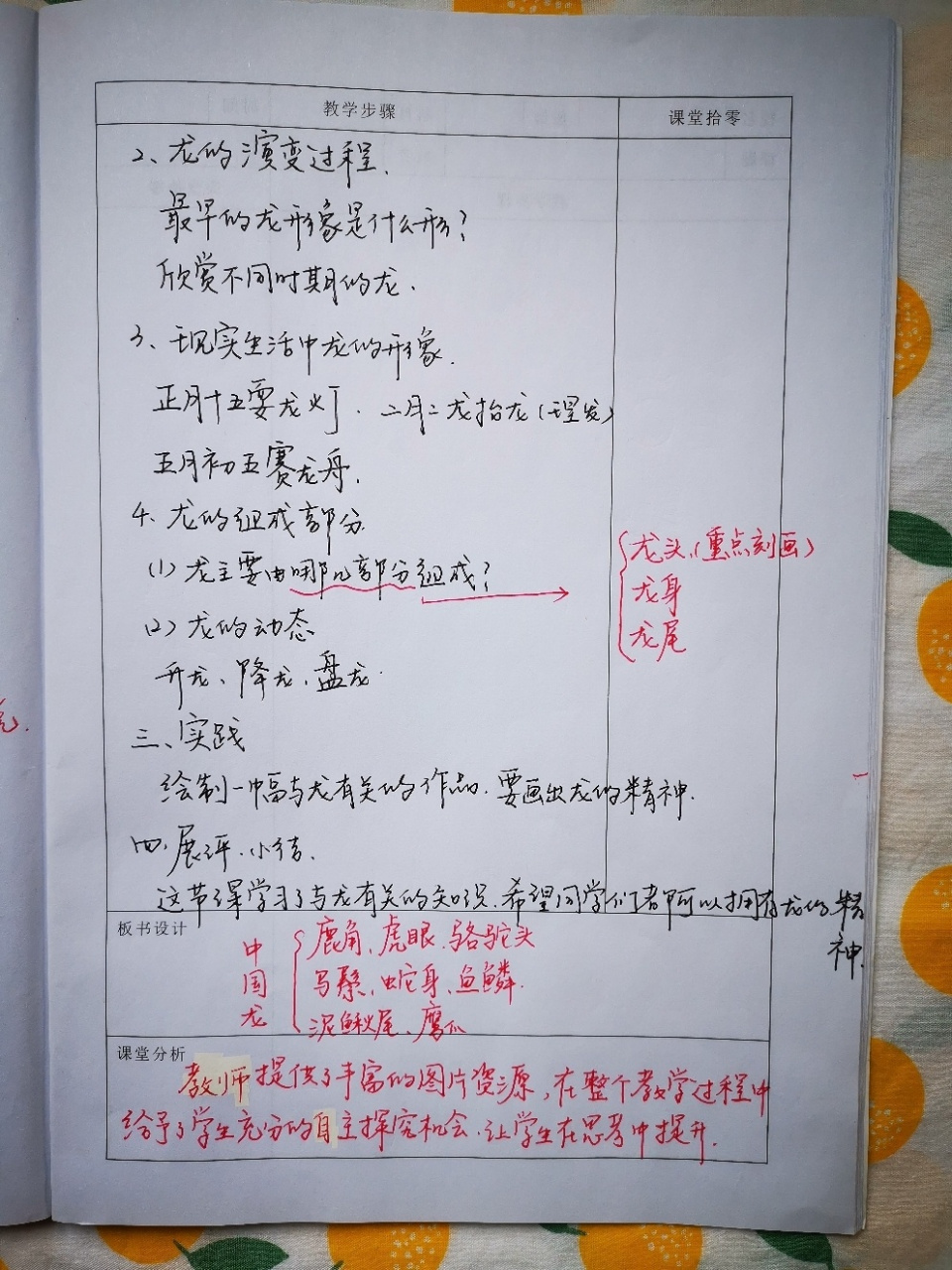 美术听课笔记分享| 人美版小学美术五年级上册《中国龙》