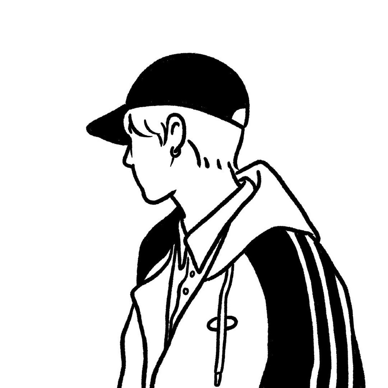 简约黑白头像 男生头像