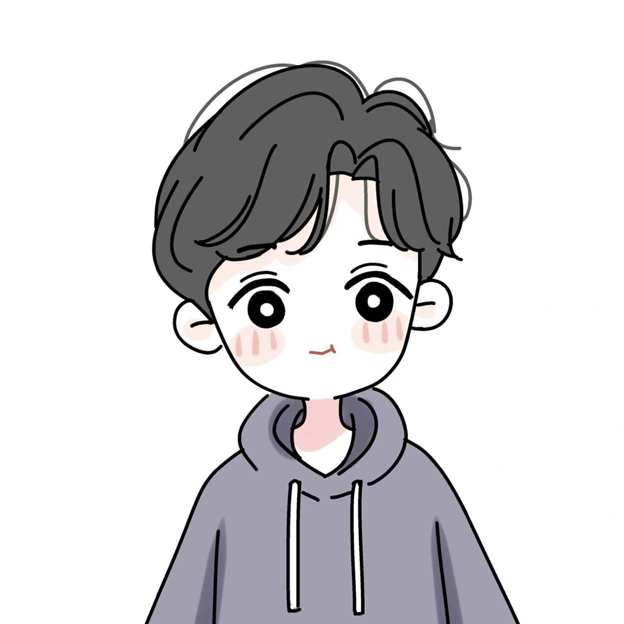 简笔画卡通男生头像 每个人都是自己青春里的主角 简简单单的头像来啦