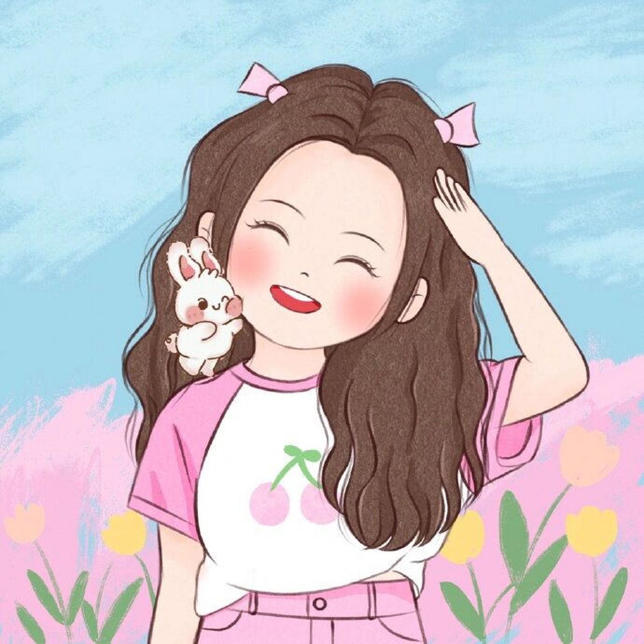 兔宝宝准爸爸准妈妈情侣头像 古有守株待兔,今有捧腹待兔 93