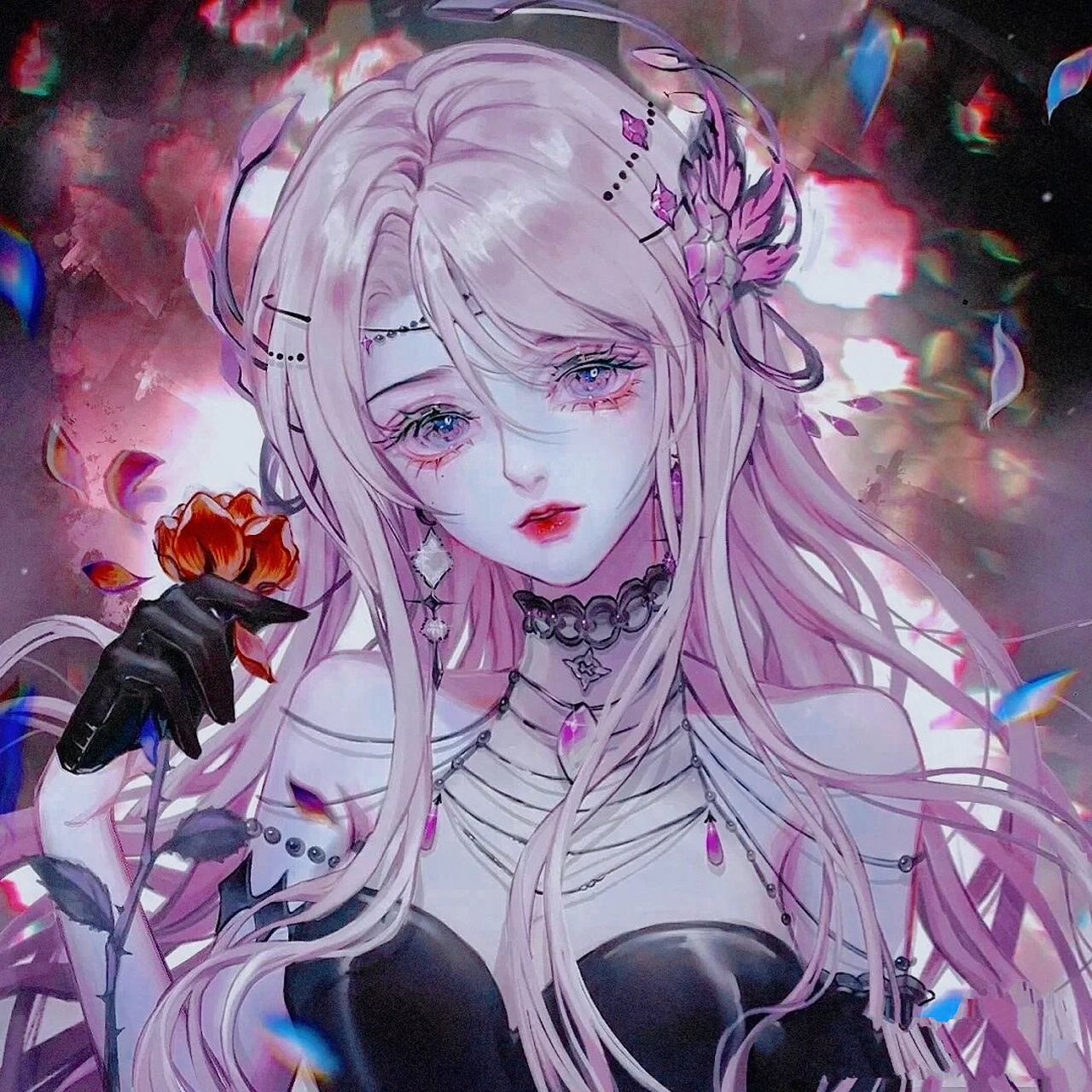 黑暗系高冷御姐头像   非原创,可抱图