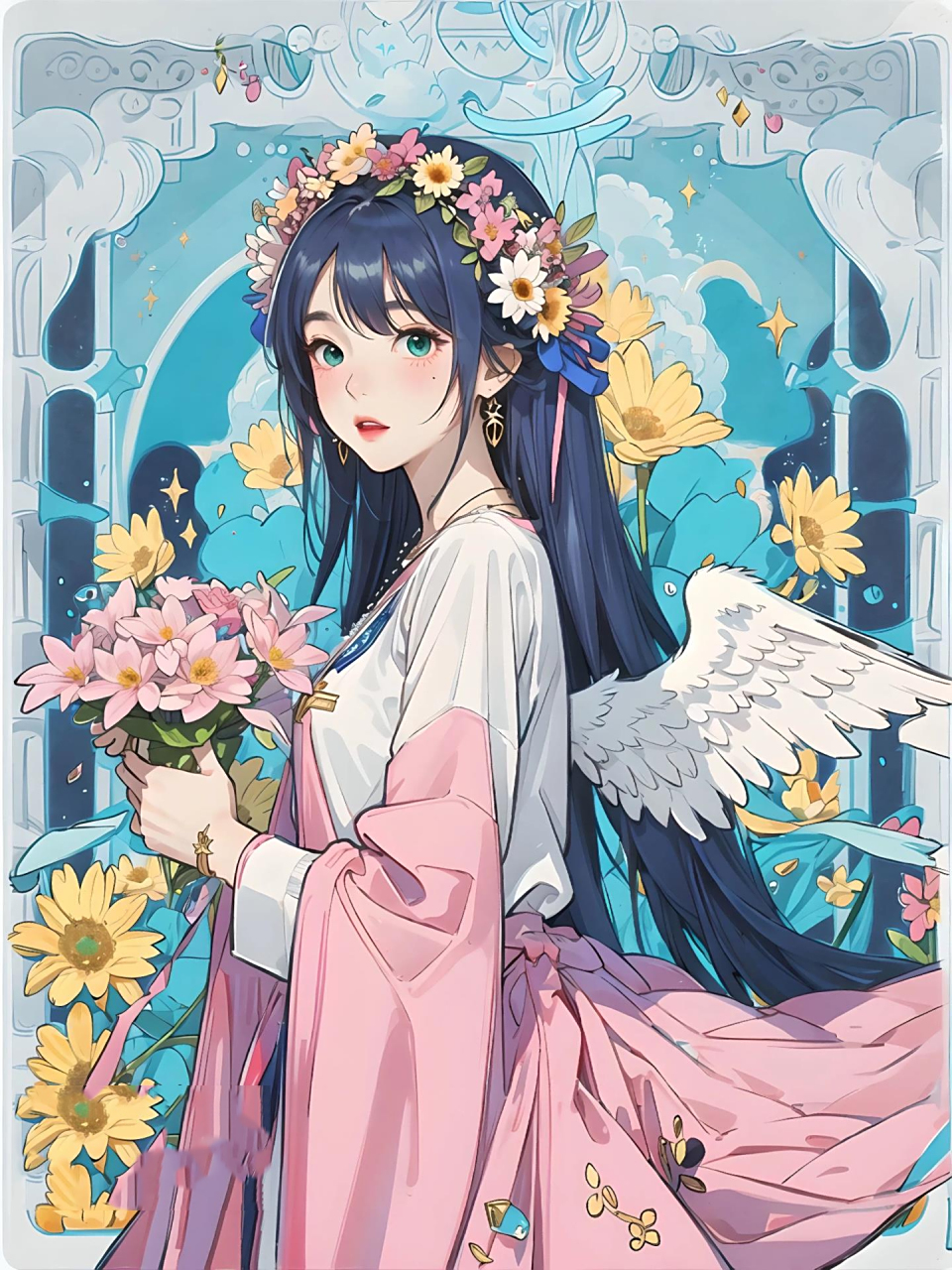 绘画素材 | 塔罗牌少女漫画