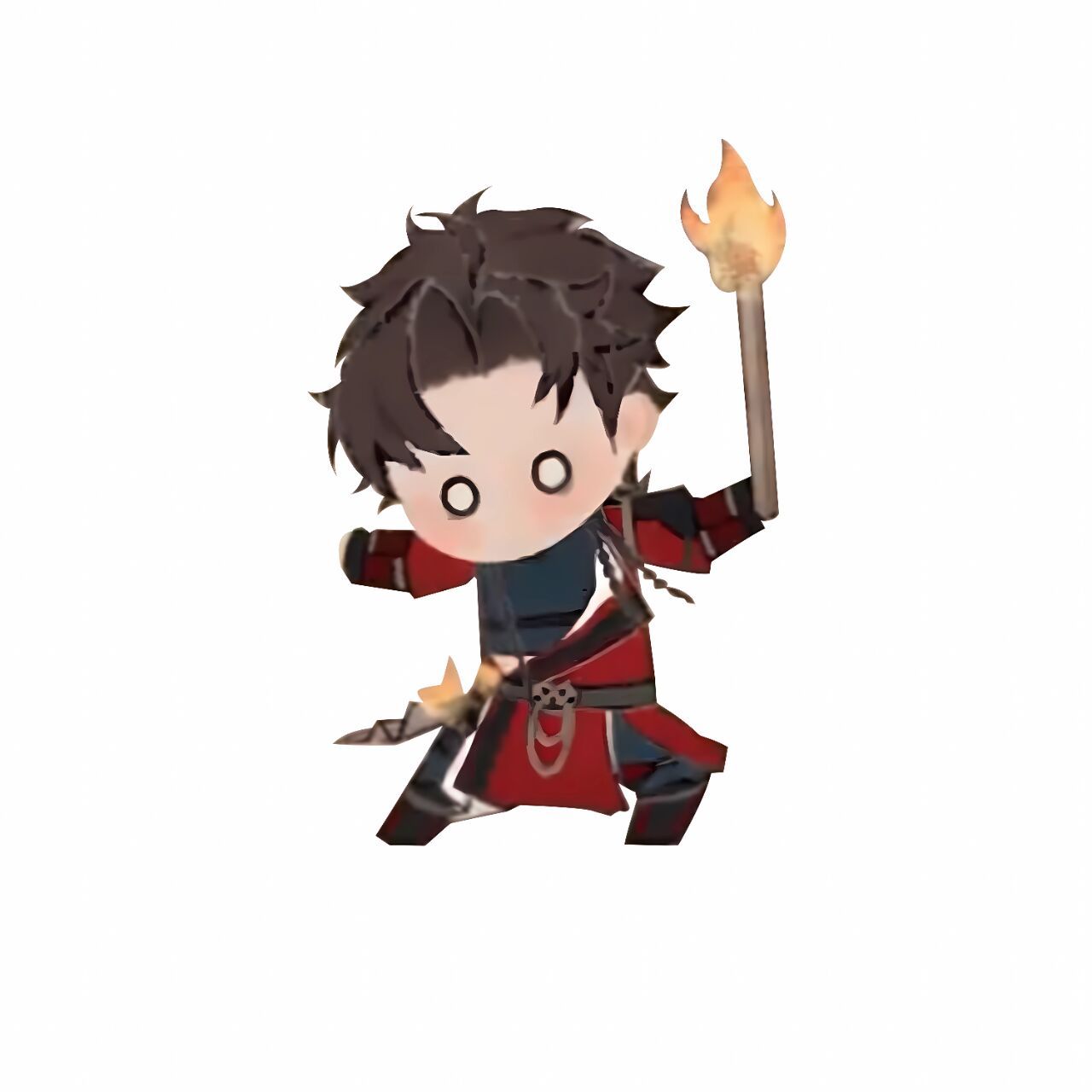 代号鸢·孙策 纸片人修复① 	 ps:从小策玩火开始我就没有底图稍微清