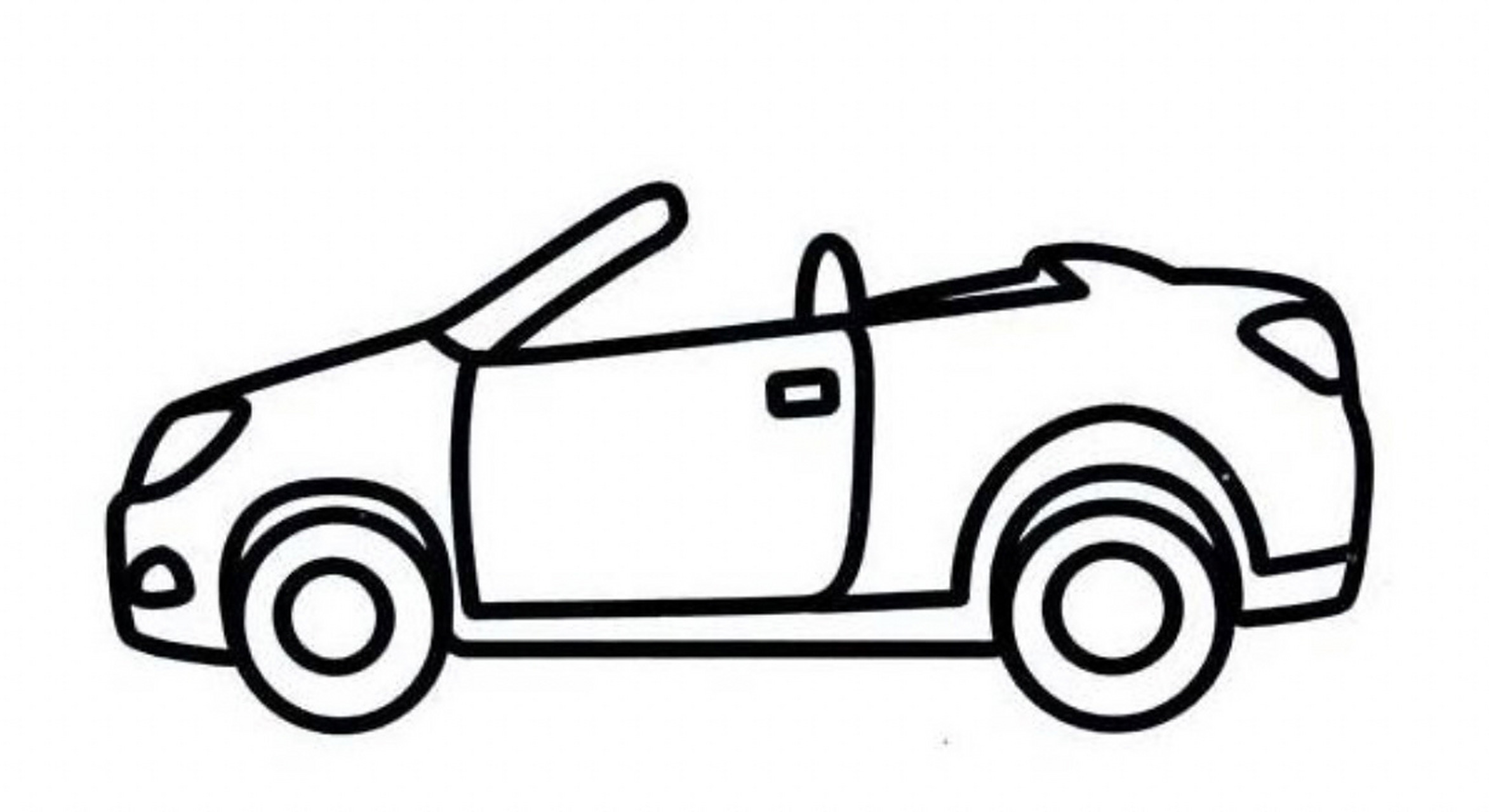 汽车简笔画,侧面和正面全 #简笔画教程