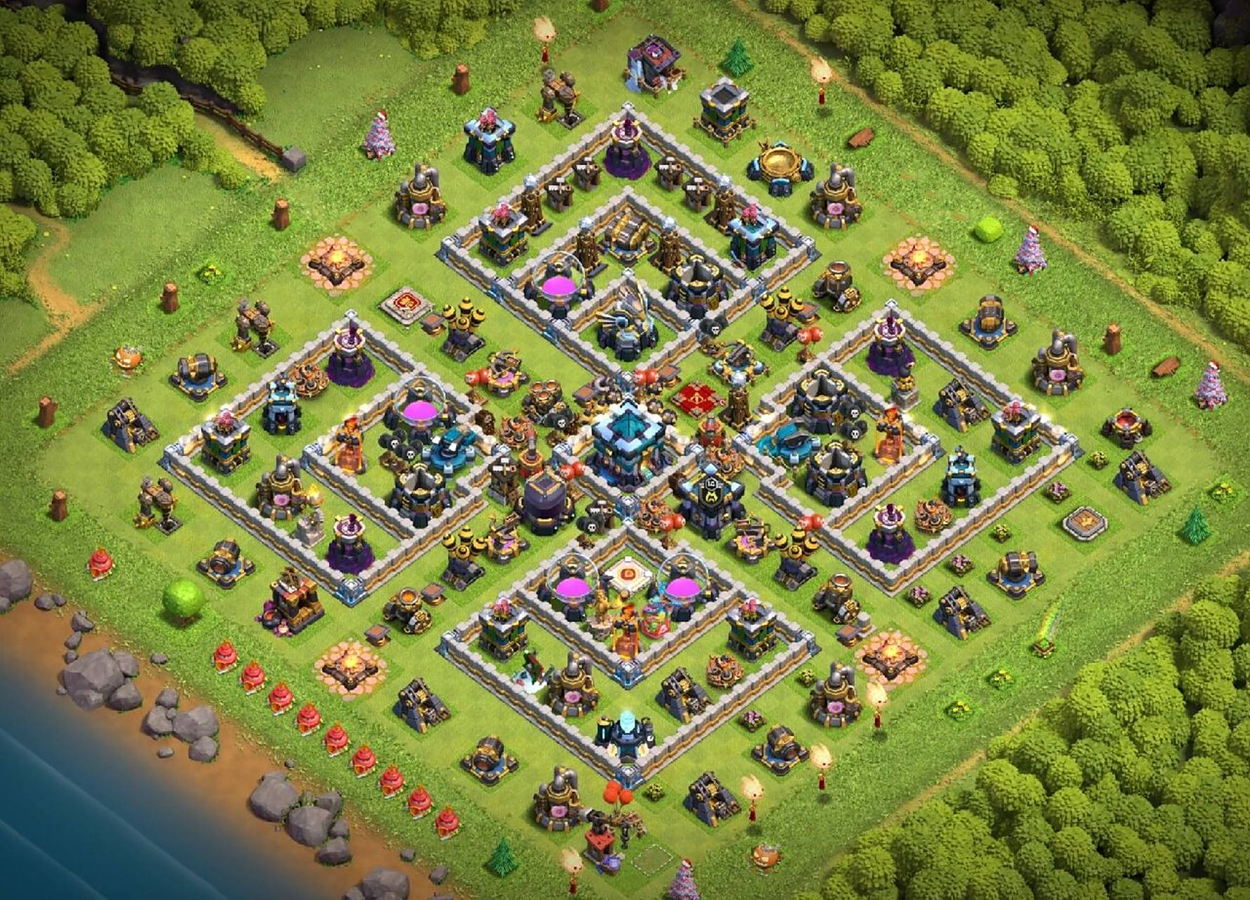 部落冲突13本阵型分享(修改后版本)附链街 之前分享过的一个阵型,不过