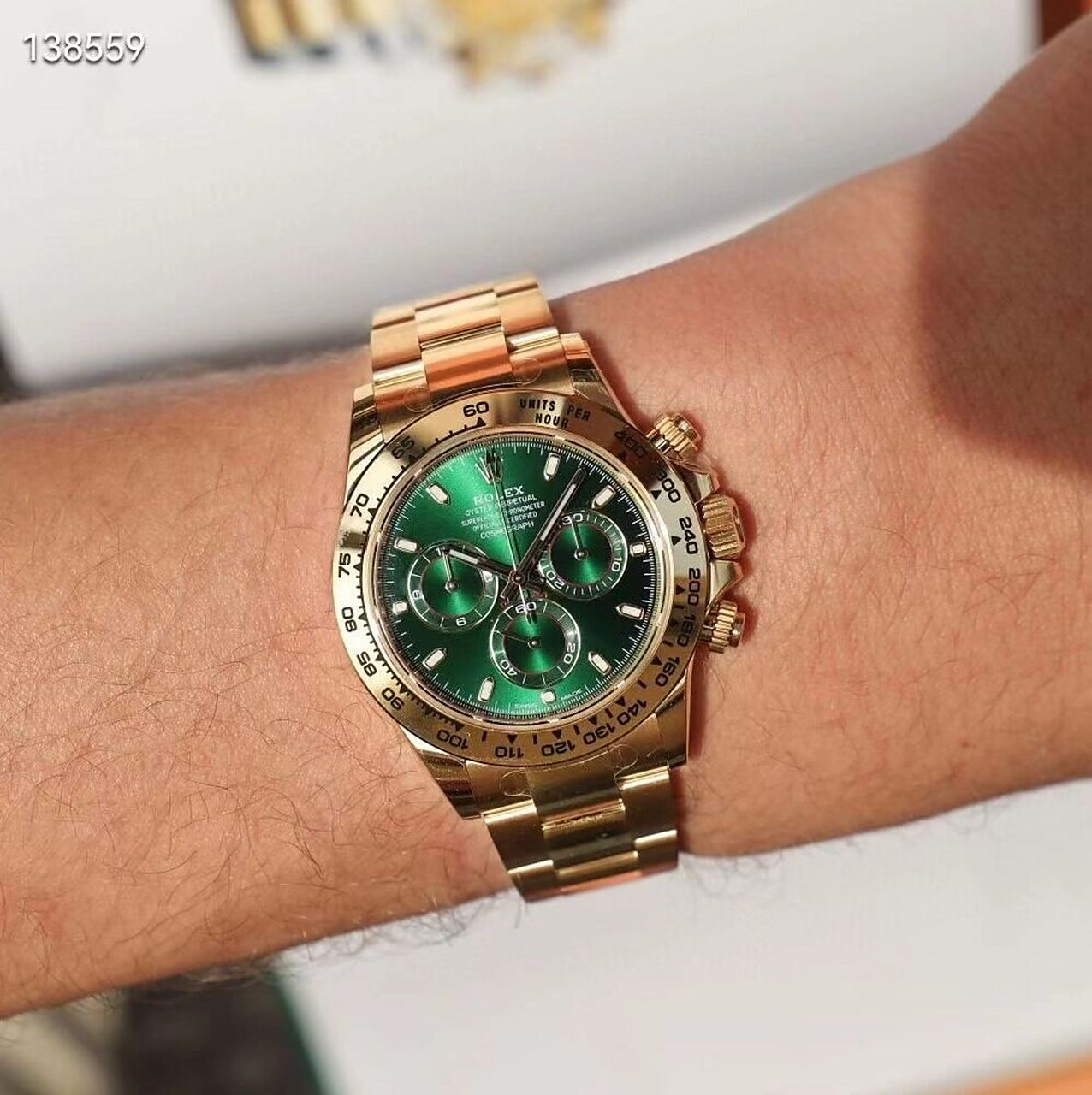 劳力士绿金迪通拿 【20年绿迪】劳力士116508-0013黄金迪通拿,绿金迪