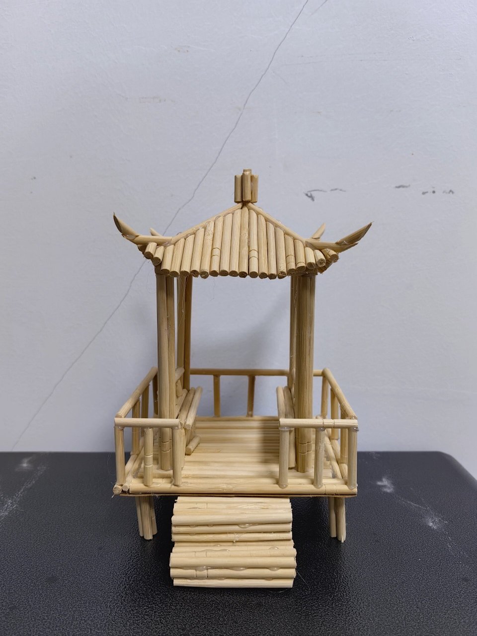 手工自制筷子亭子 一下午的时间完成了这个凉亭,还好没有翻车96