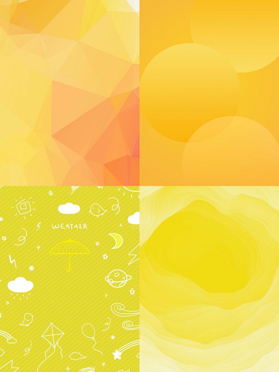 93黄色系背景图片分享丨小清新背景 黄色的背景图比较俏皮可爱,个人