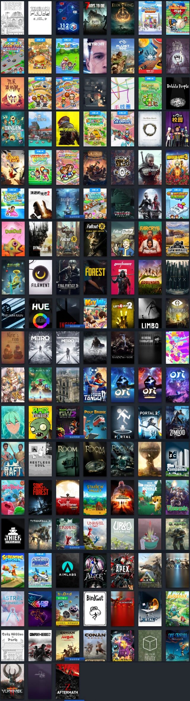 steam库里游戏按什么分类啊啊啊啊啊啊 一直想全都分类,但试了几次都