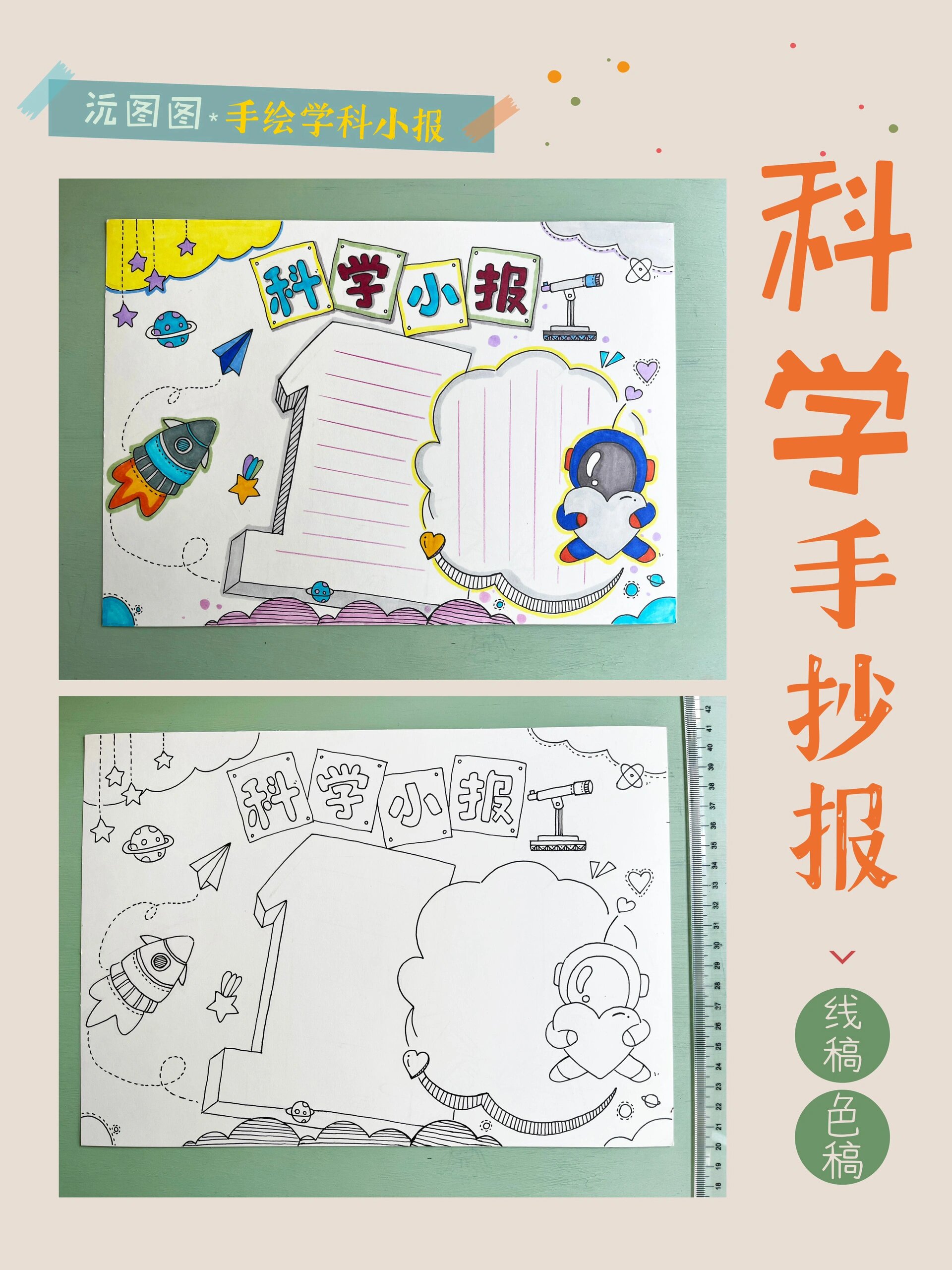 手绘～小学生科学手抄报