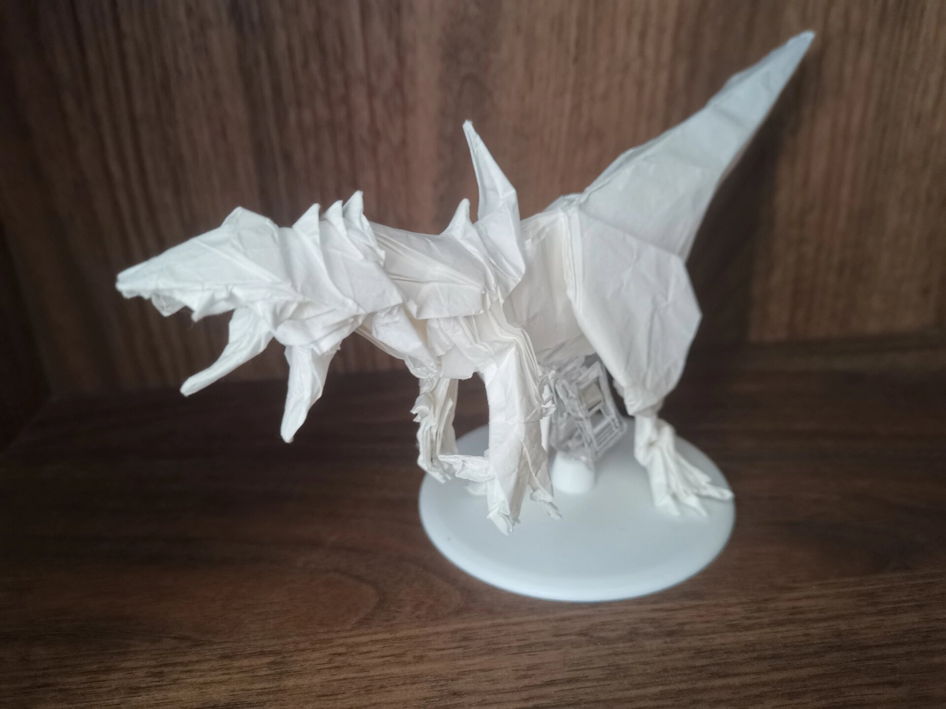 折纸狂暴龙 折了一只狂暴龙,一个字:帅 原作者:jason ku