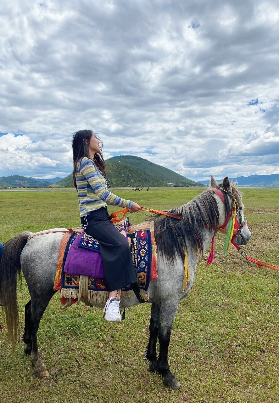 香格里拉纳帕海草原骑马打卡,随意感就是美^ 香格里拉纳帕海草原文案