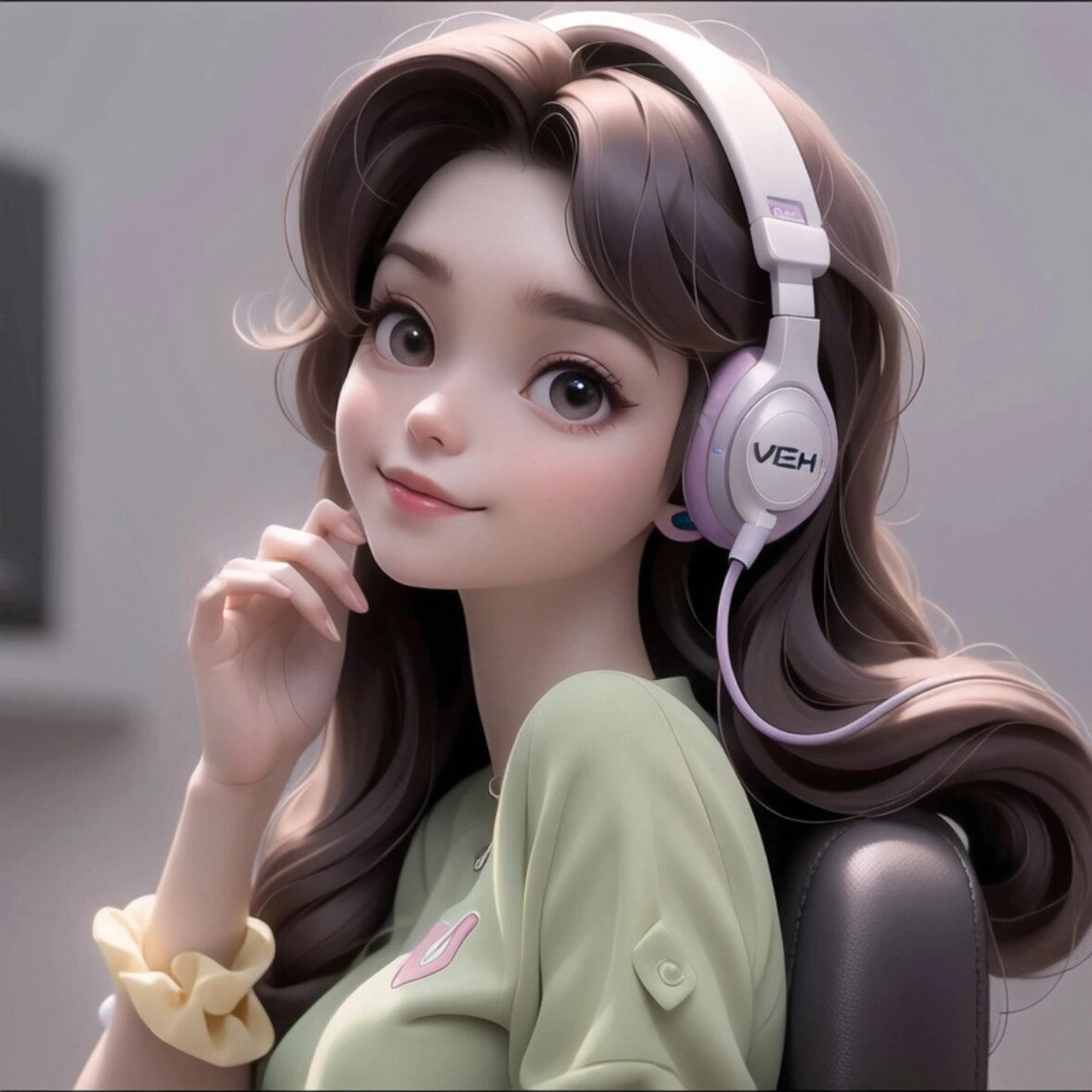 戴耳机95的小姐姐7815迪士尼公主风格女生头像 原创图片93