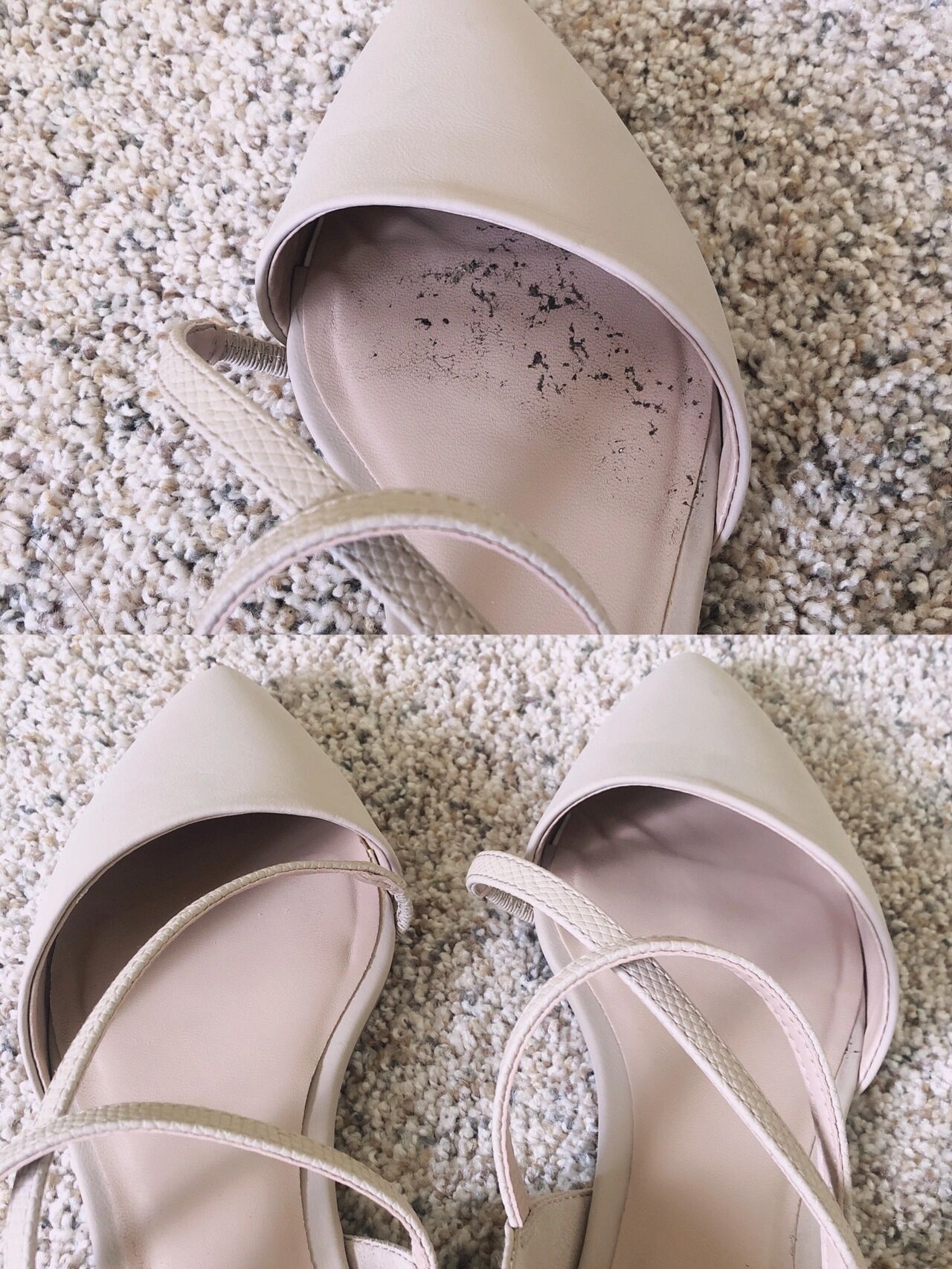 再也不怕光脚毁鞋了,快速清洁鞋垫污渍