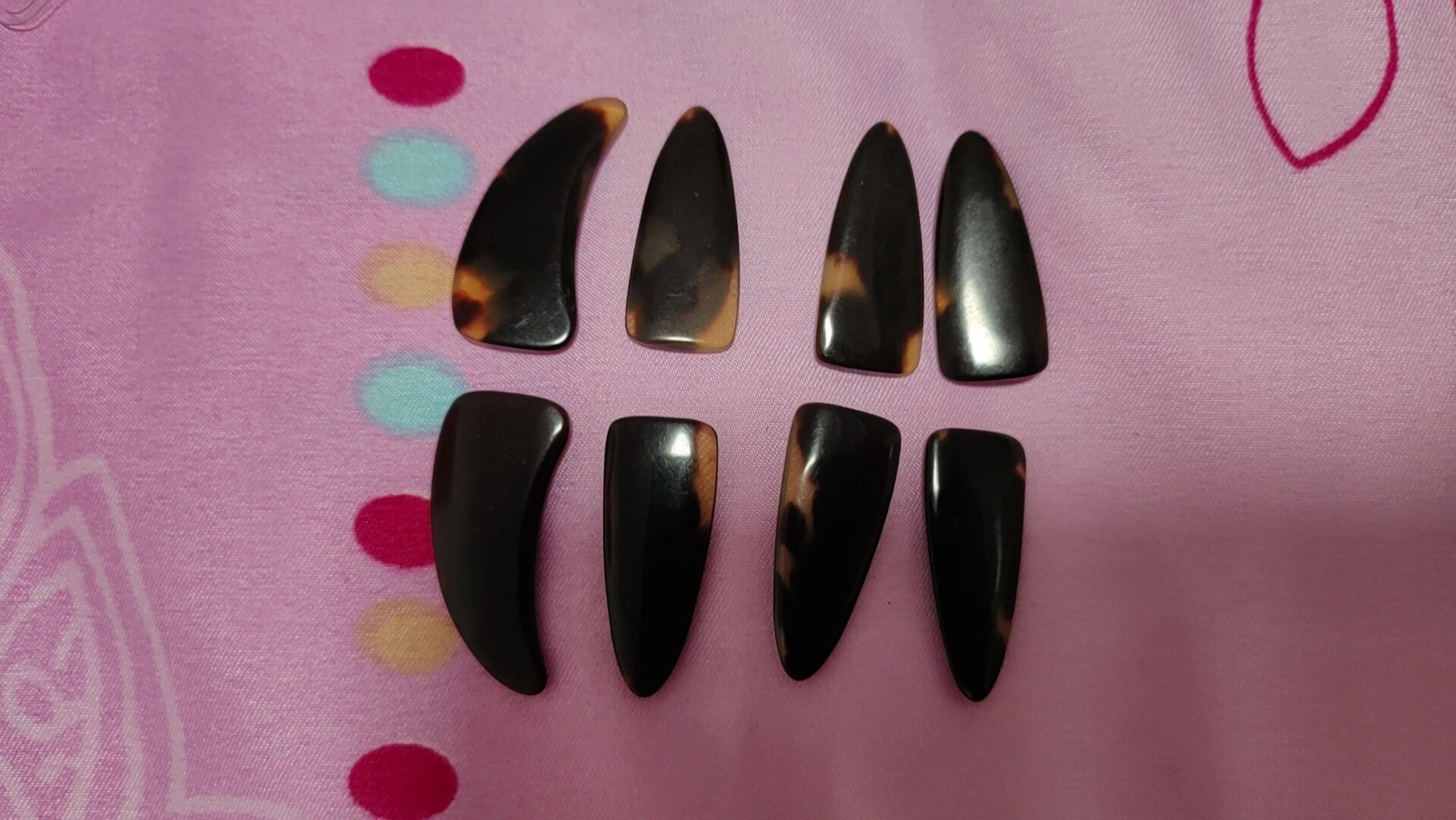 真正的玳瑁古筝指甲 一付好的指甲,能让你的曲子音色更好听,寻找有缘