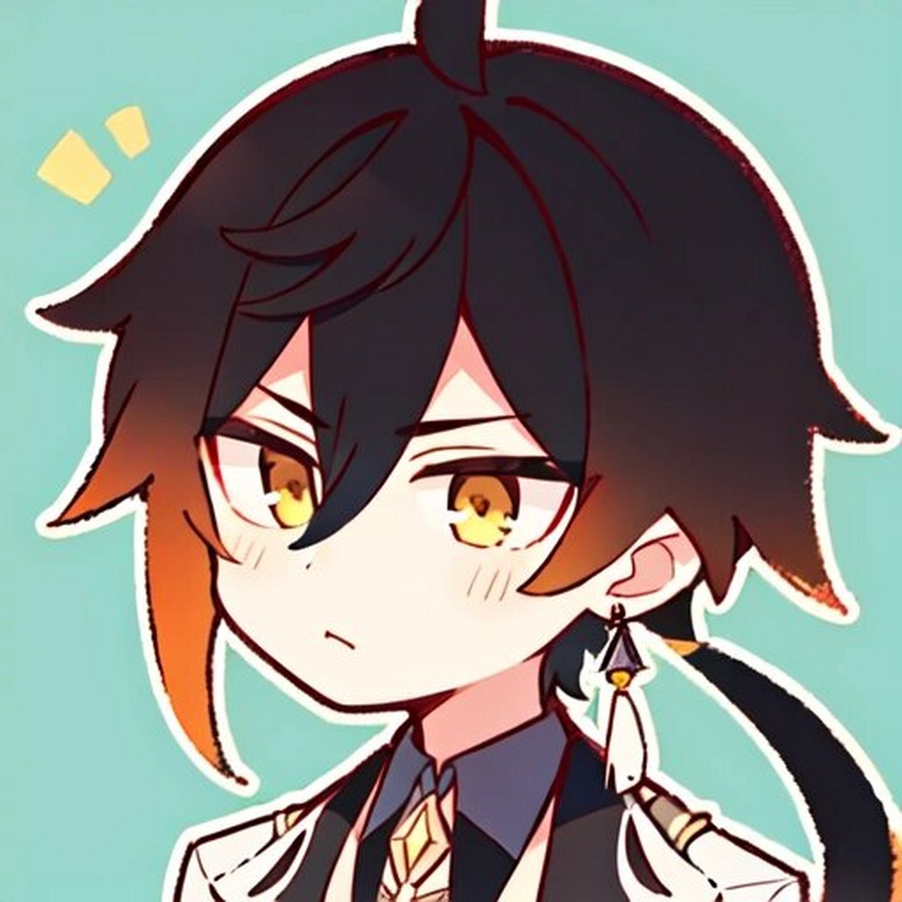 原神钟离,昨天拿ai跑了几张好看的钟离出来#原来你也玩原神# #原神