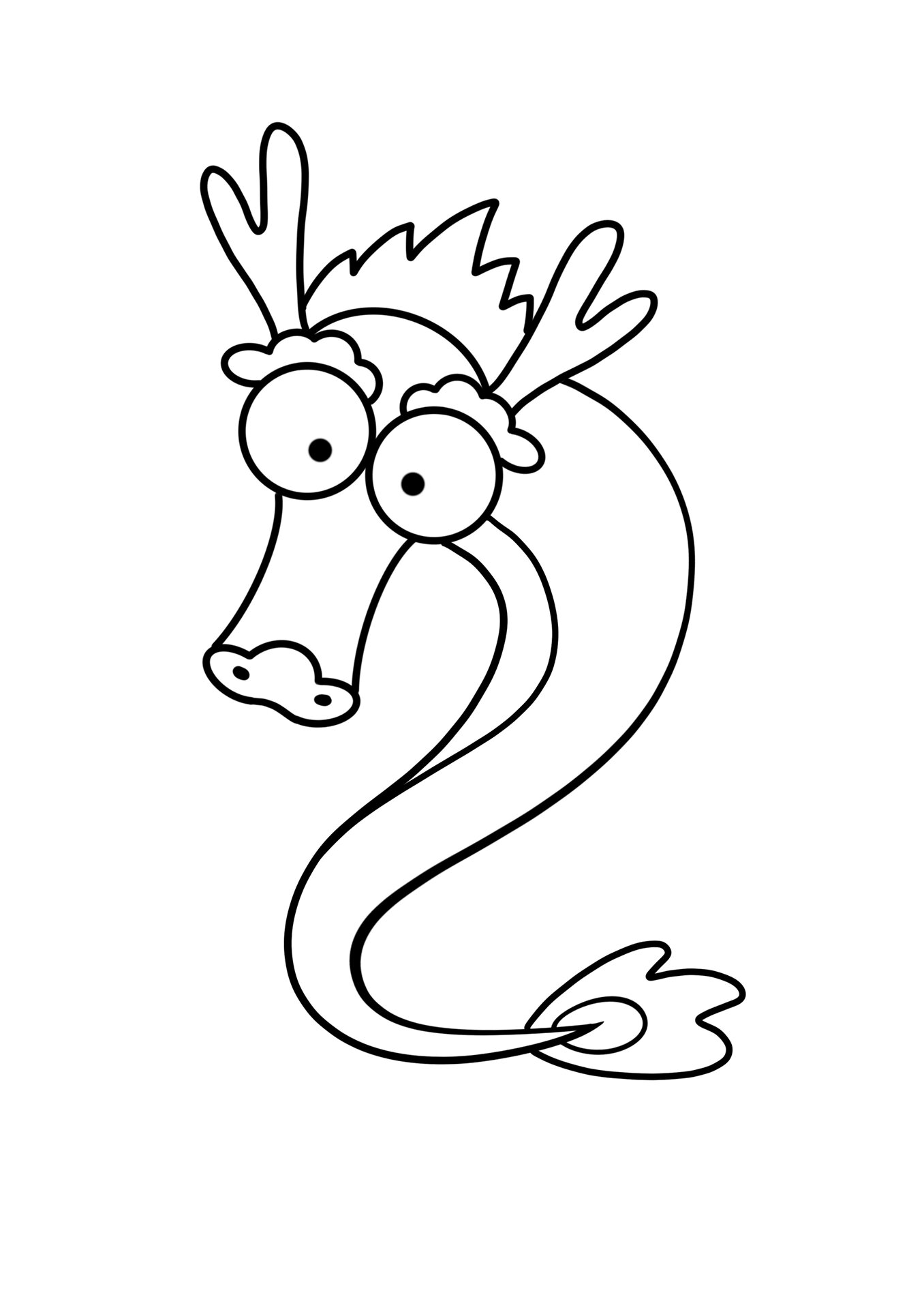 龙年简笔画 龙年到啦94 超简单的龙简笔画 教你用简单的线条画一条