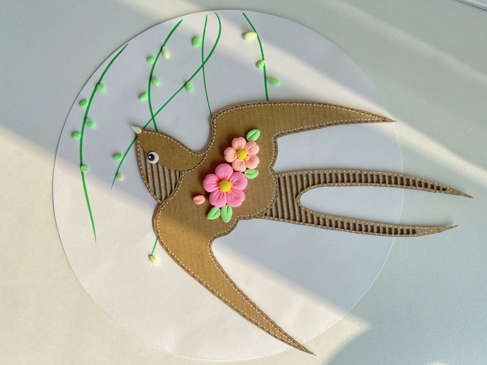 春分61燕归来|24节气手工纸皮画环创