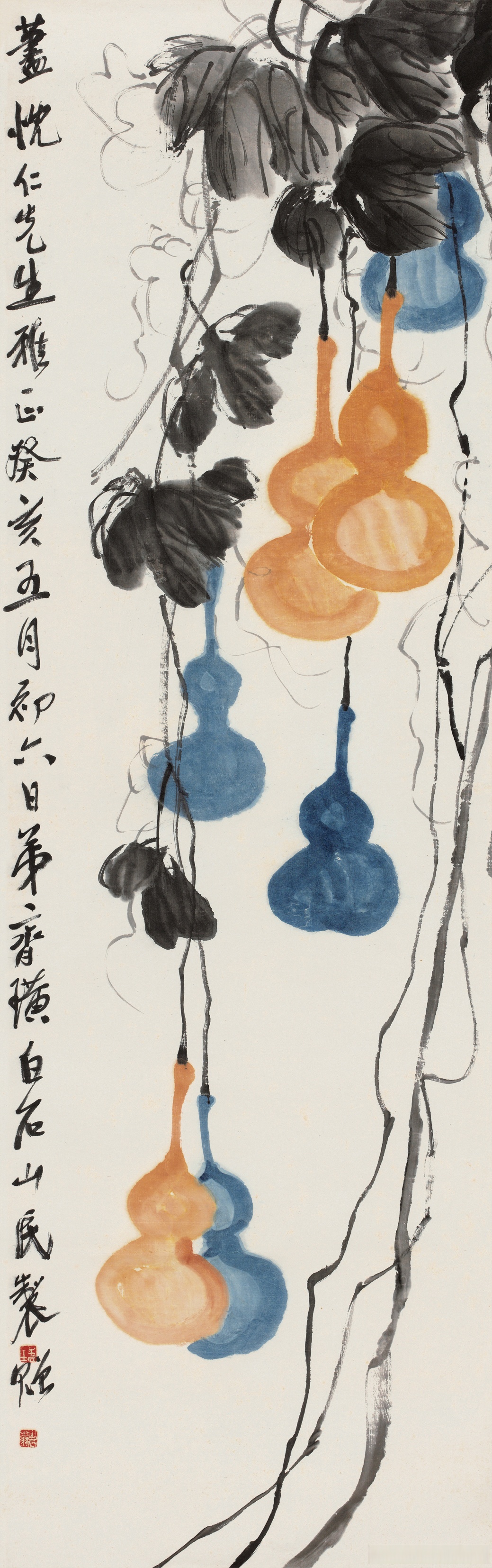 画家齐白石笔下的葫芦