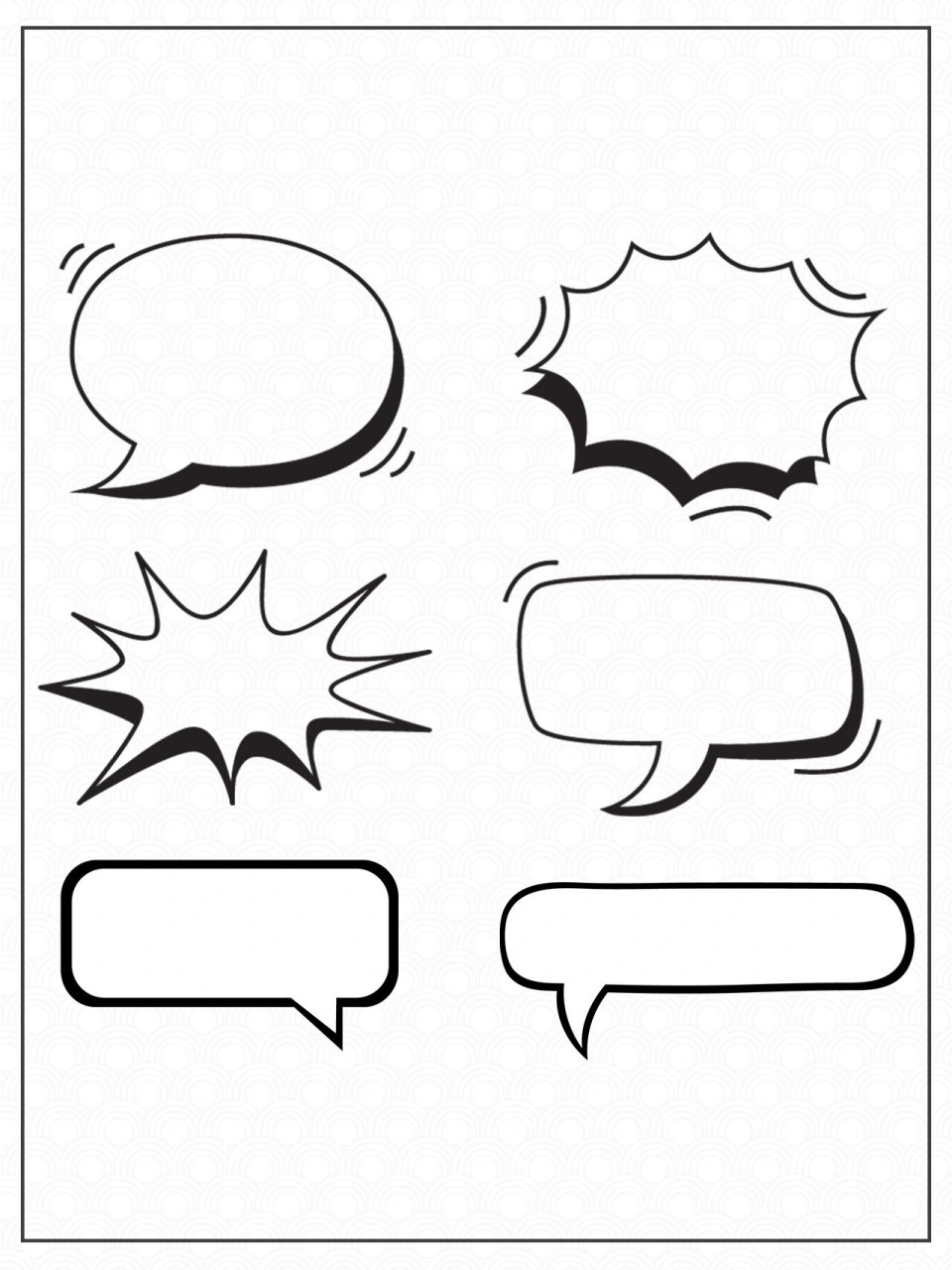 194|免扣元素|漫画风💭聊天对话框素材 今日分享:聊天对话框免扣