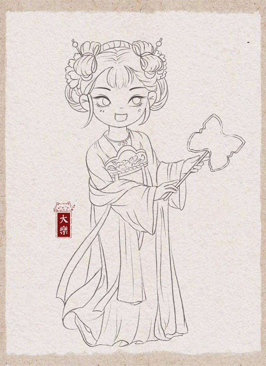 q版古风人物绘画步骤