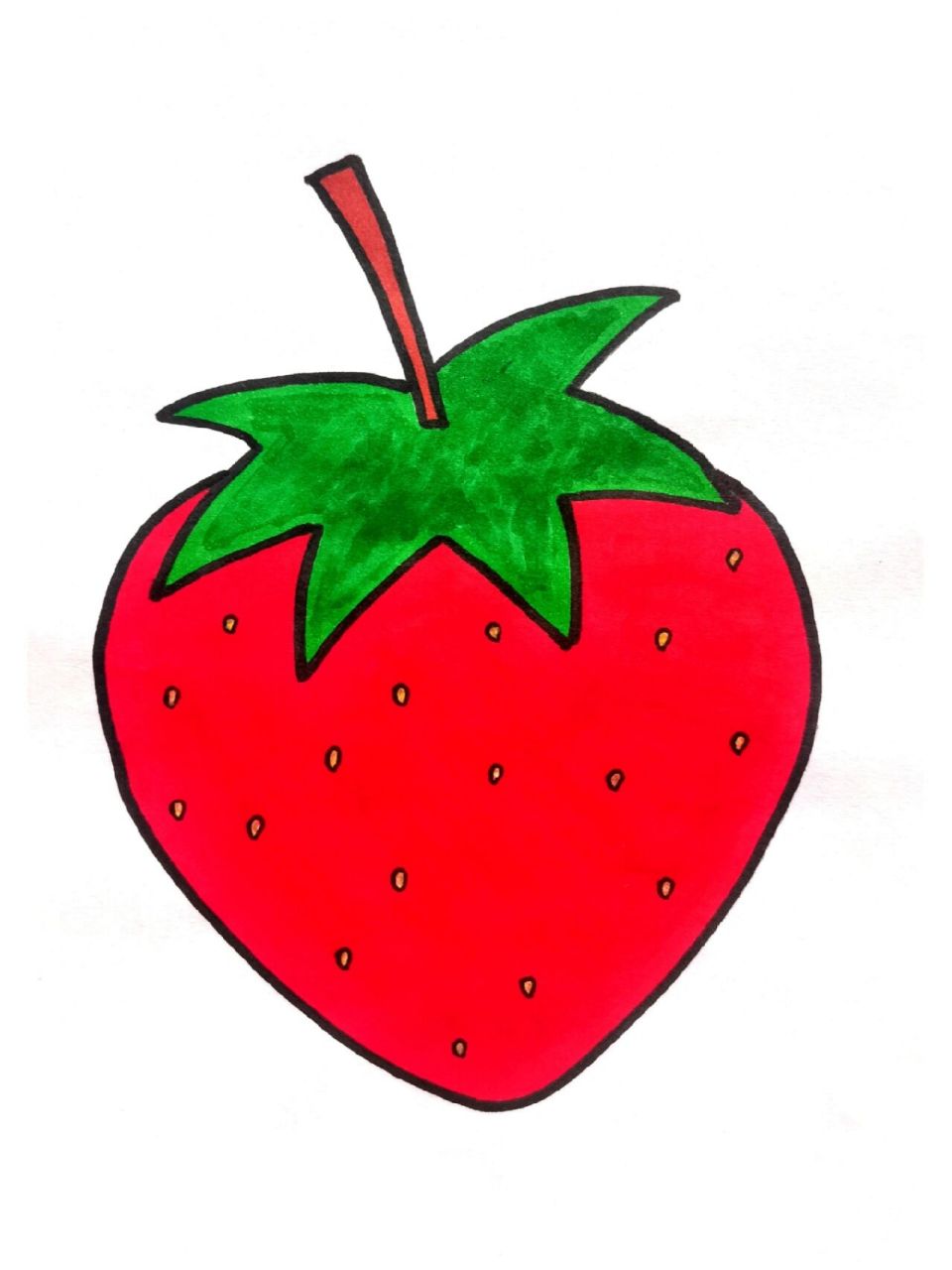 红色水果简笔画图片
