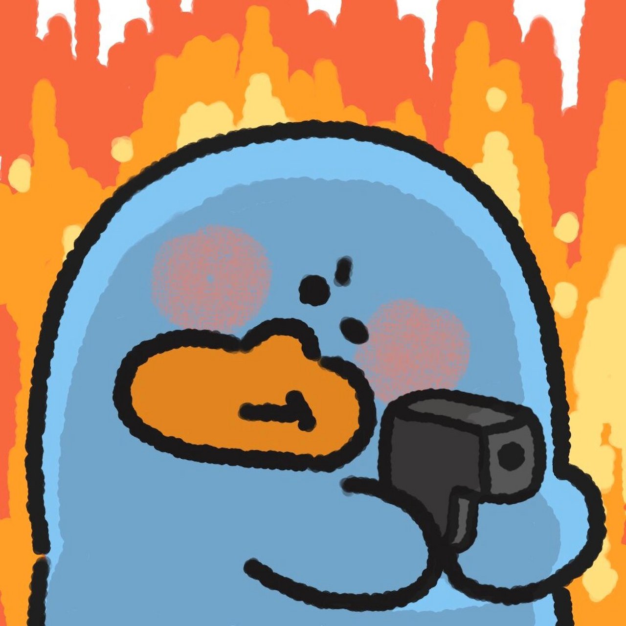 一看就不好惹的头像 谁敢惹我就biubiubiu～ (这是小蓝鸭第四弹表情包