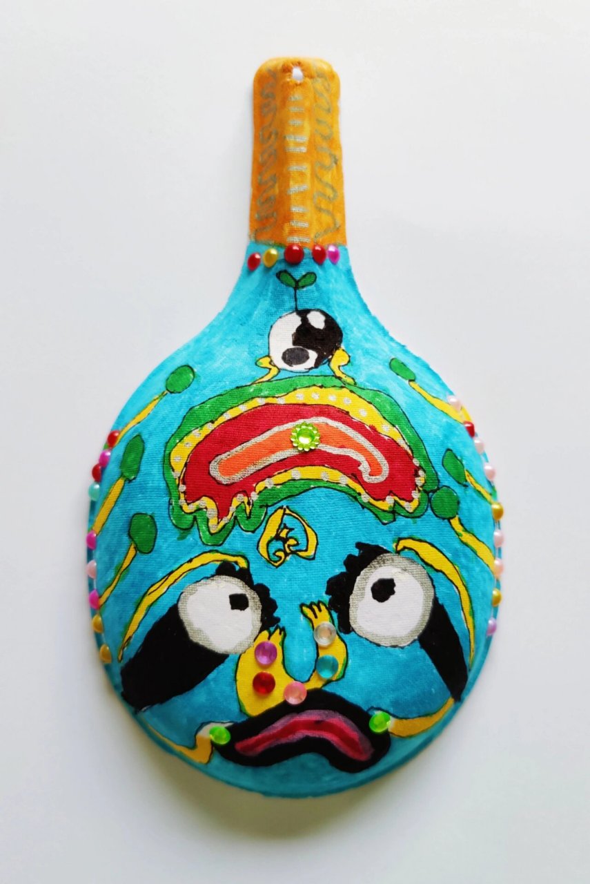 社火马勺脸谱传统文化儿童画少儿创意课程 所有课程均有ppt和课后点评